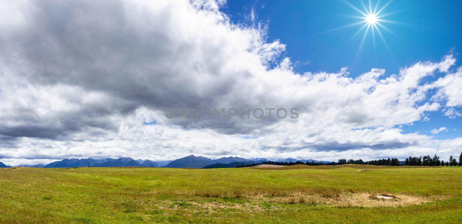 panoramic landscape in New Zealand by magann