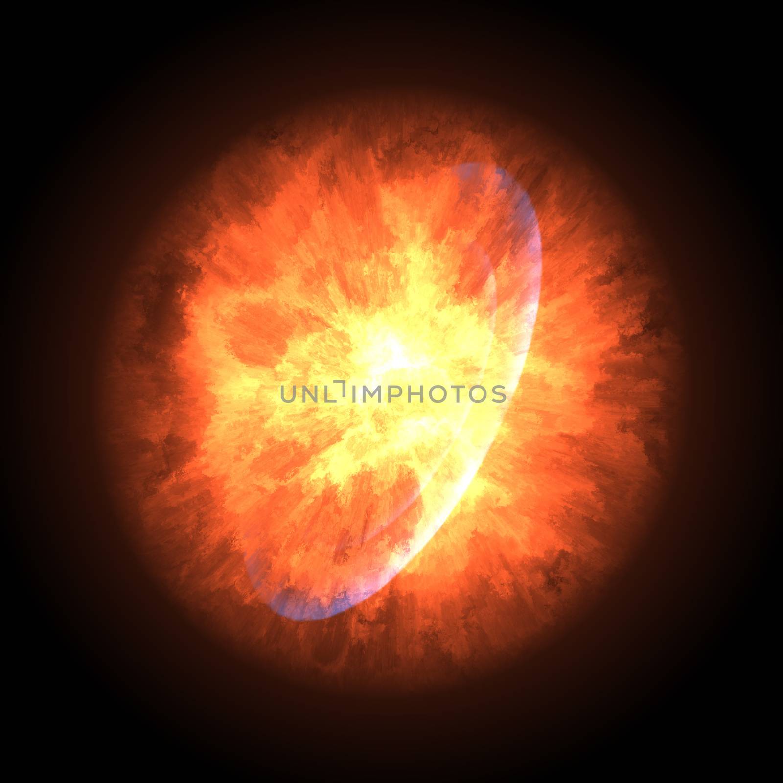 A supernova explosion in space illustration