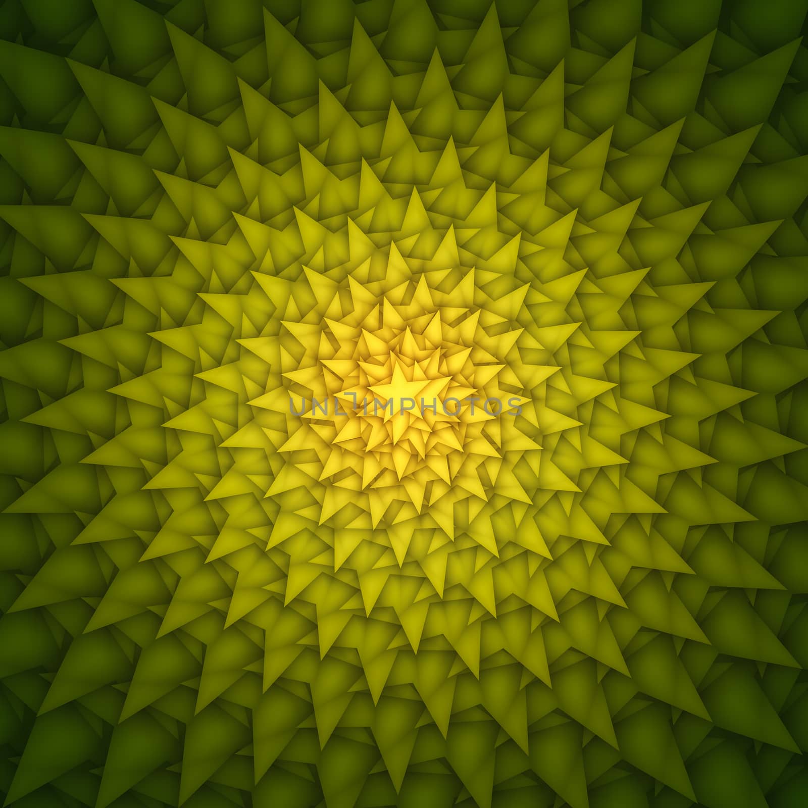 An illustration of a green yellow stars abstract background