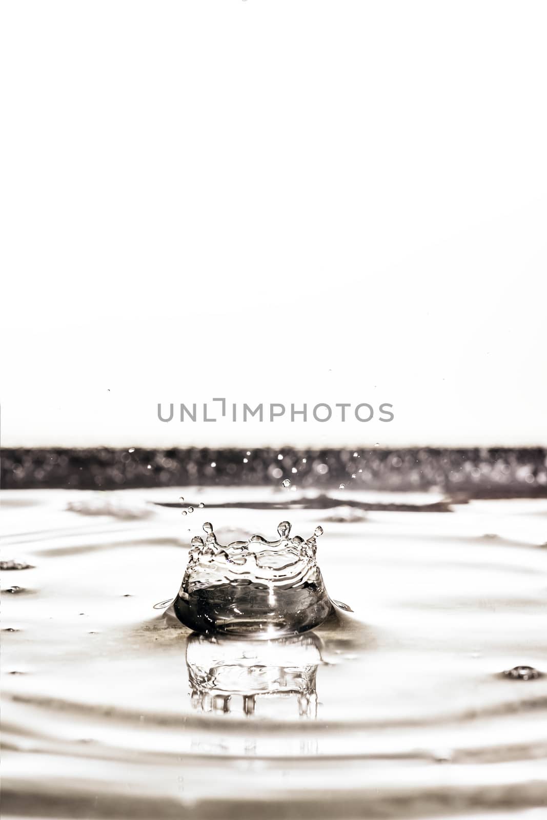 An image of a beautiful black water drop background