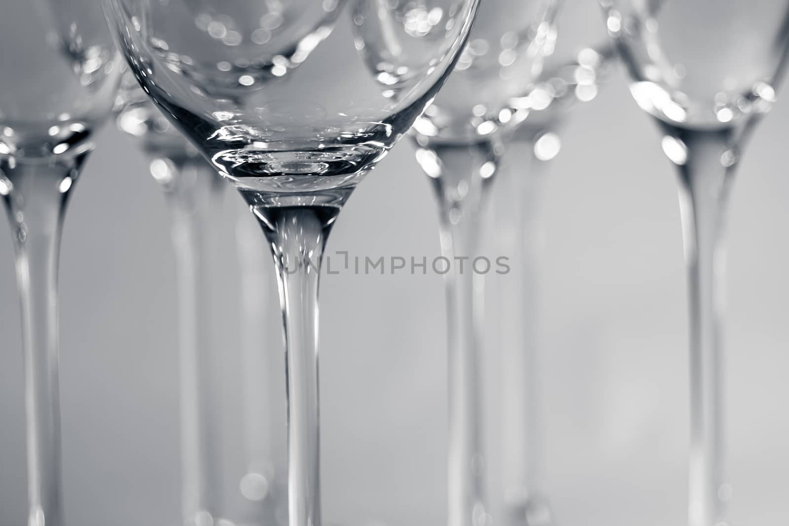 An image of wineglass detail black and white