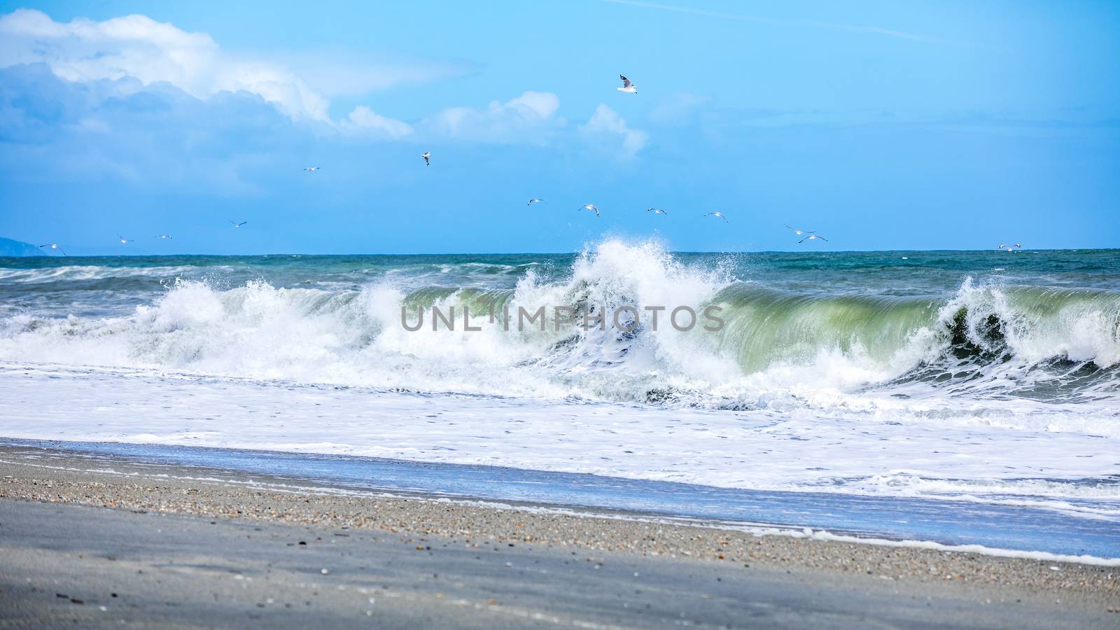 An image of a stormy ocean scenery background