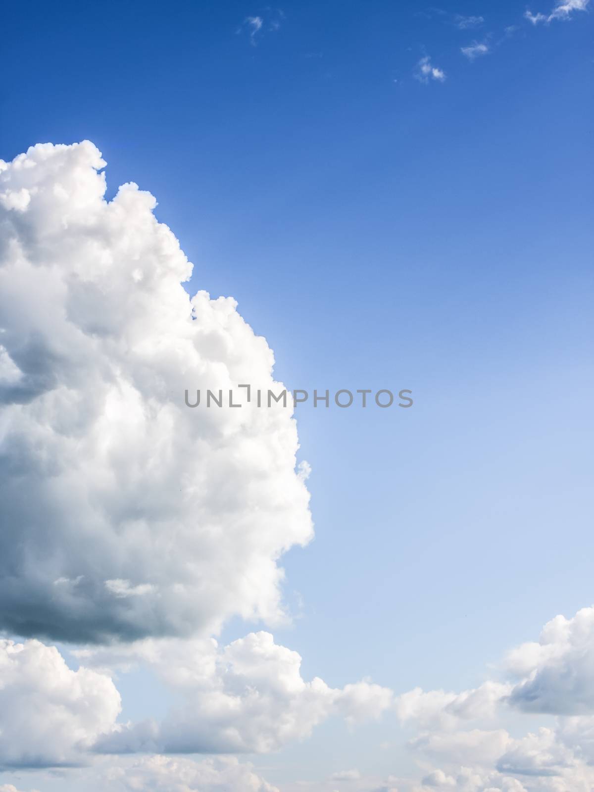 A photography of a blue sky background