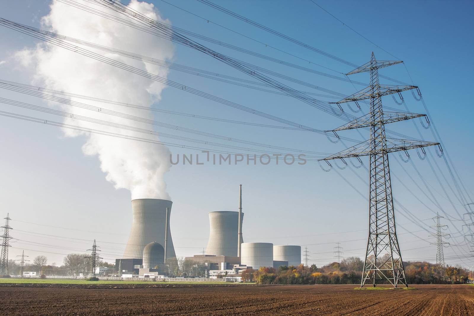 A photography of the nuclear power at Germany Gundremmingen