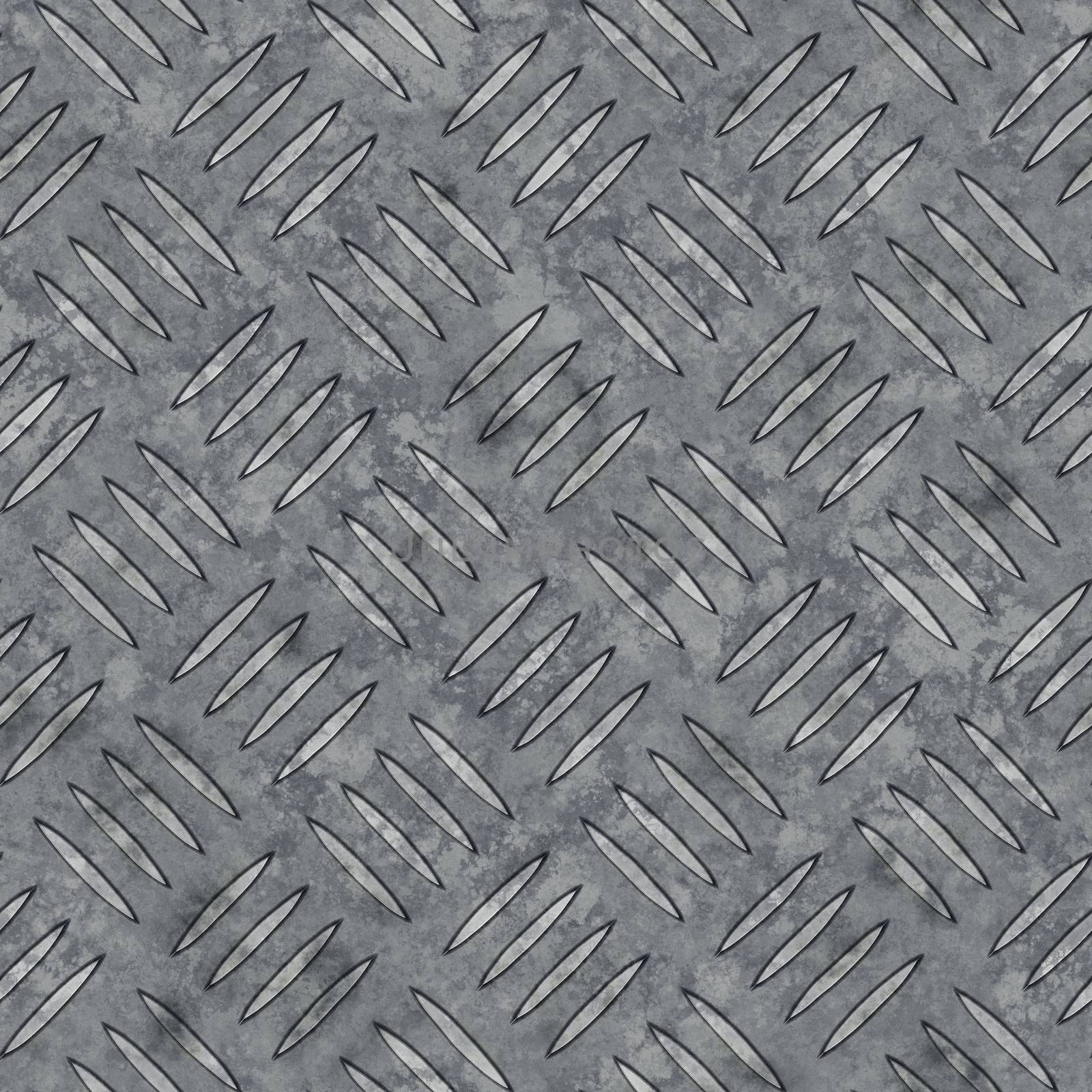 Illustration of a seamless diamond metal plate texture