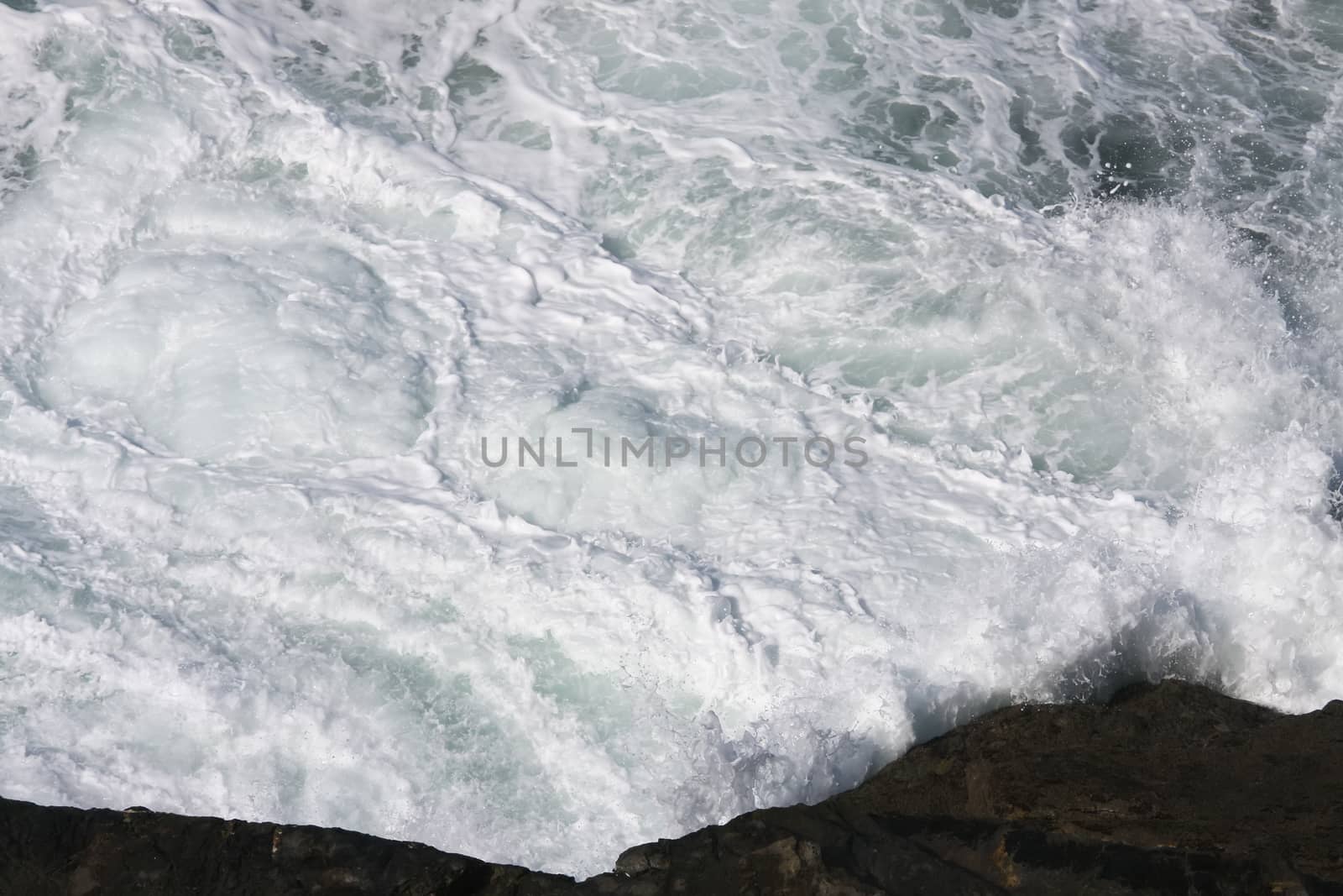 An image of a very rough coast at Cornwall Great Britain England