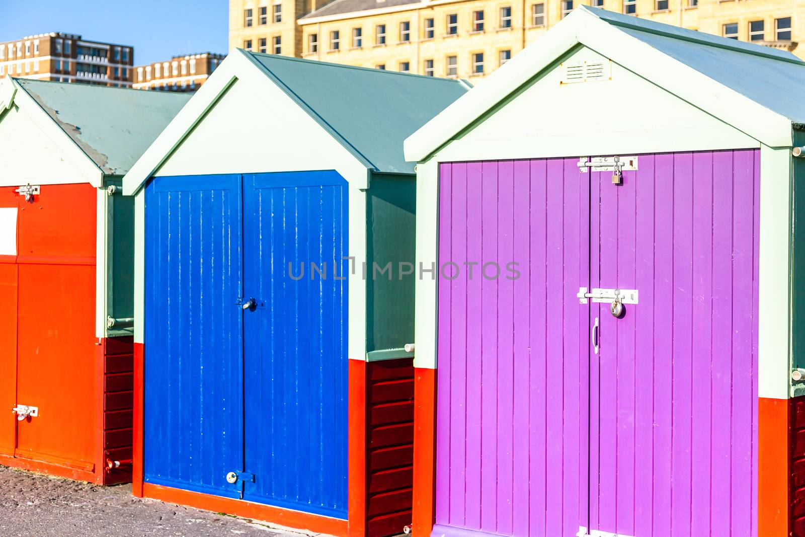 Colorful Brighton beach huts by magann