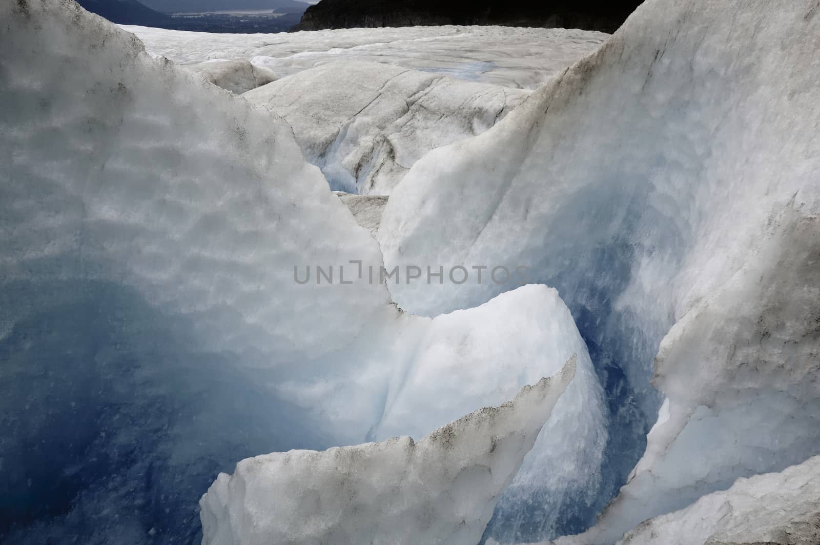 Moulin At Mendenhall Glacier, Juneau, Alaska