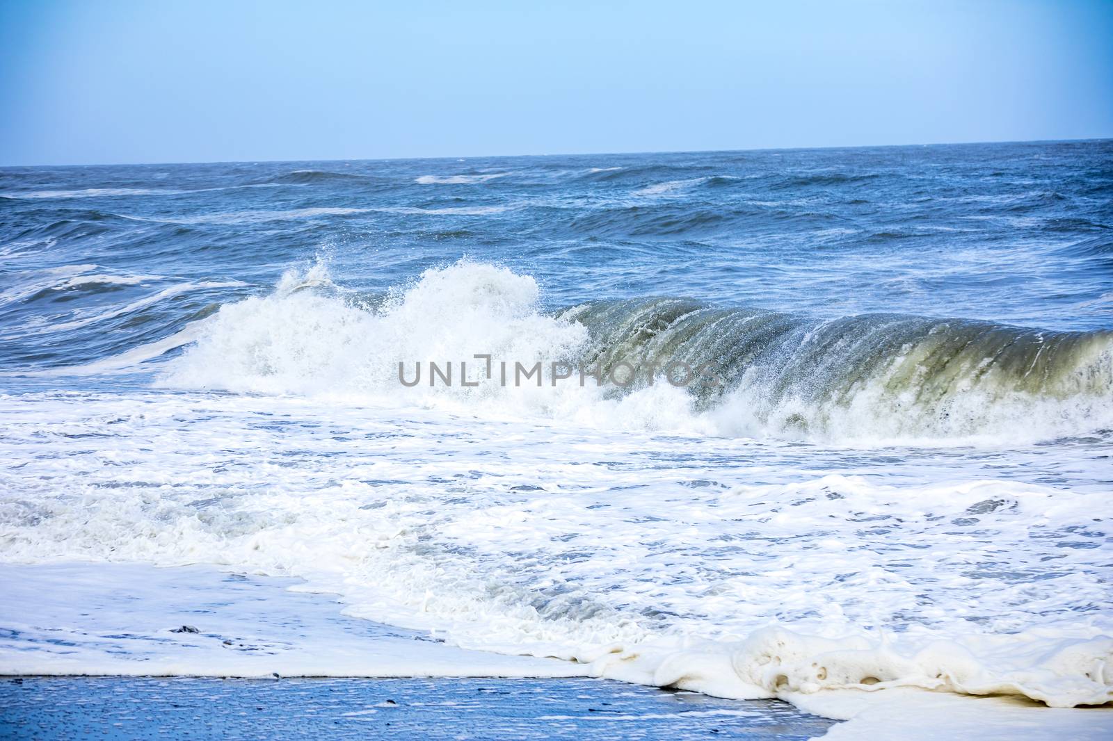 stormy ocean scenery background by magann