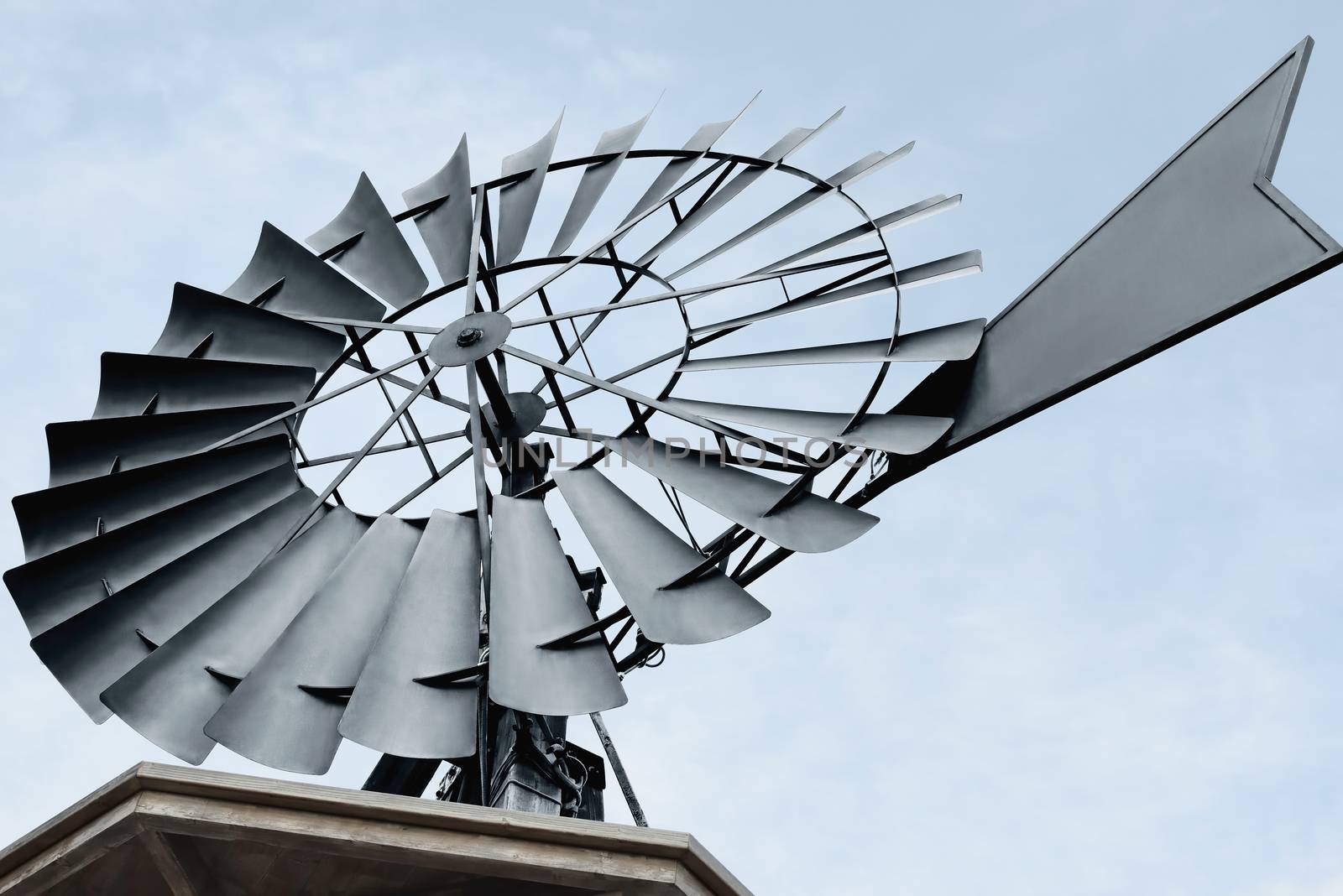 Close up of  a water pumping windmill by dani3315