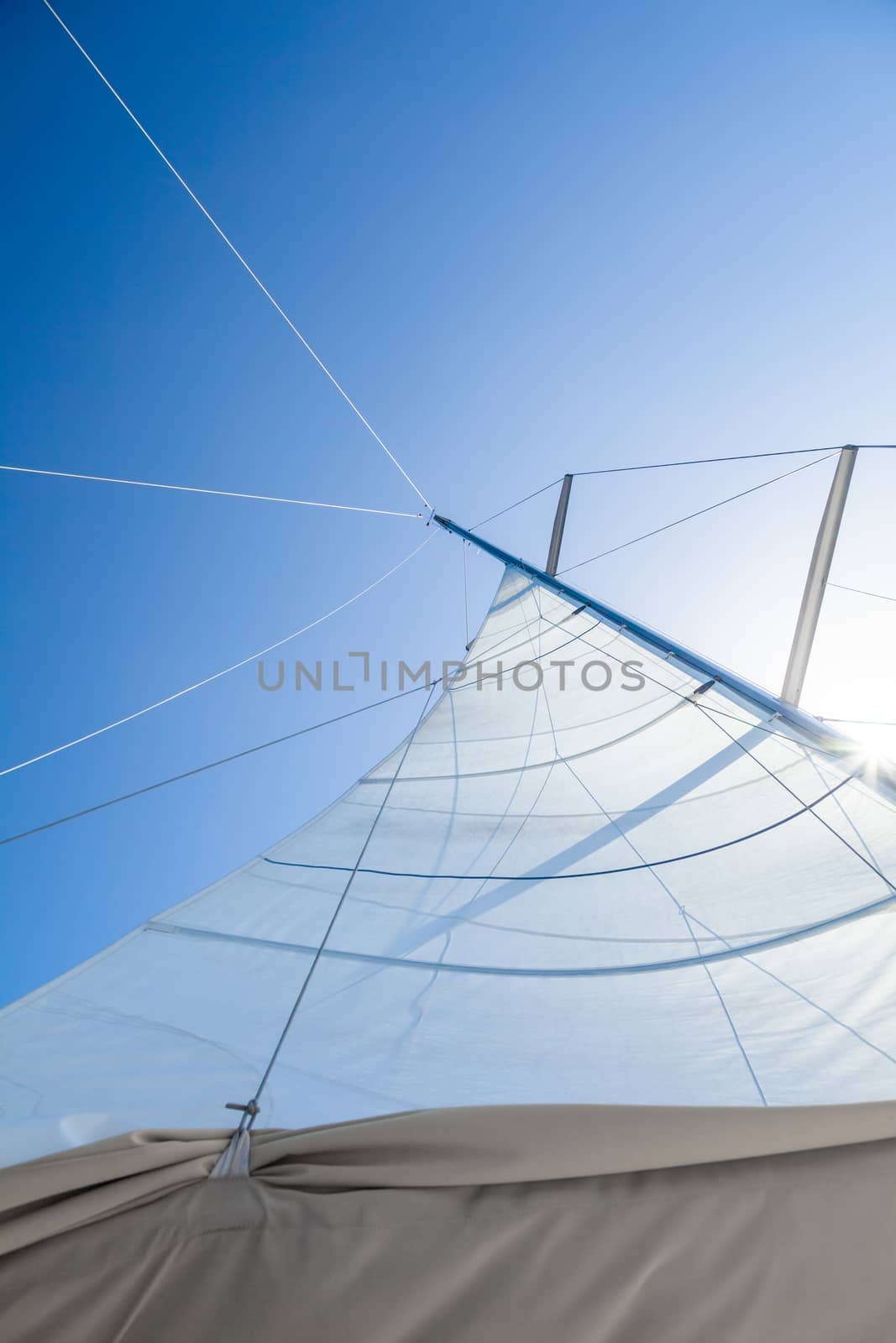 Sailing boat sails background by magann