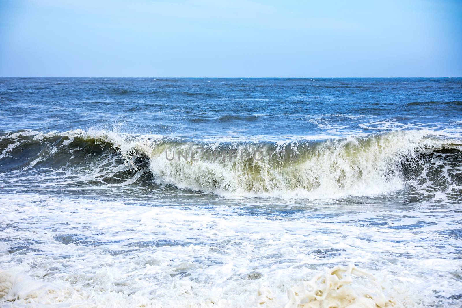 stormy ocean scenery background by magann