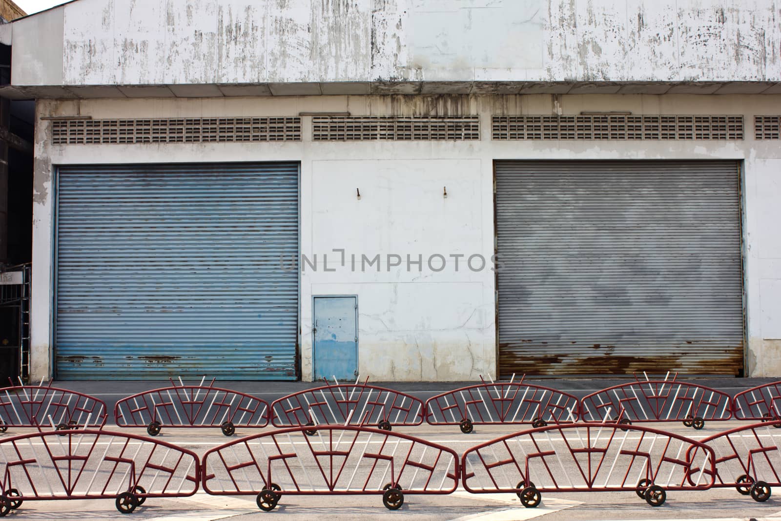 Shutter door still inside the factory security