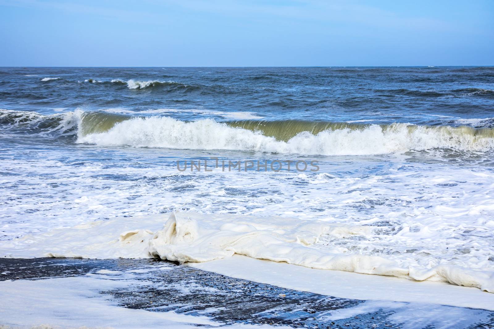 An image of a stormy ocean scenery background