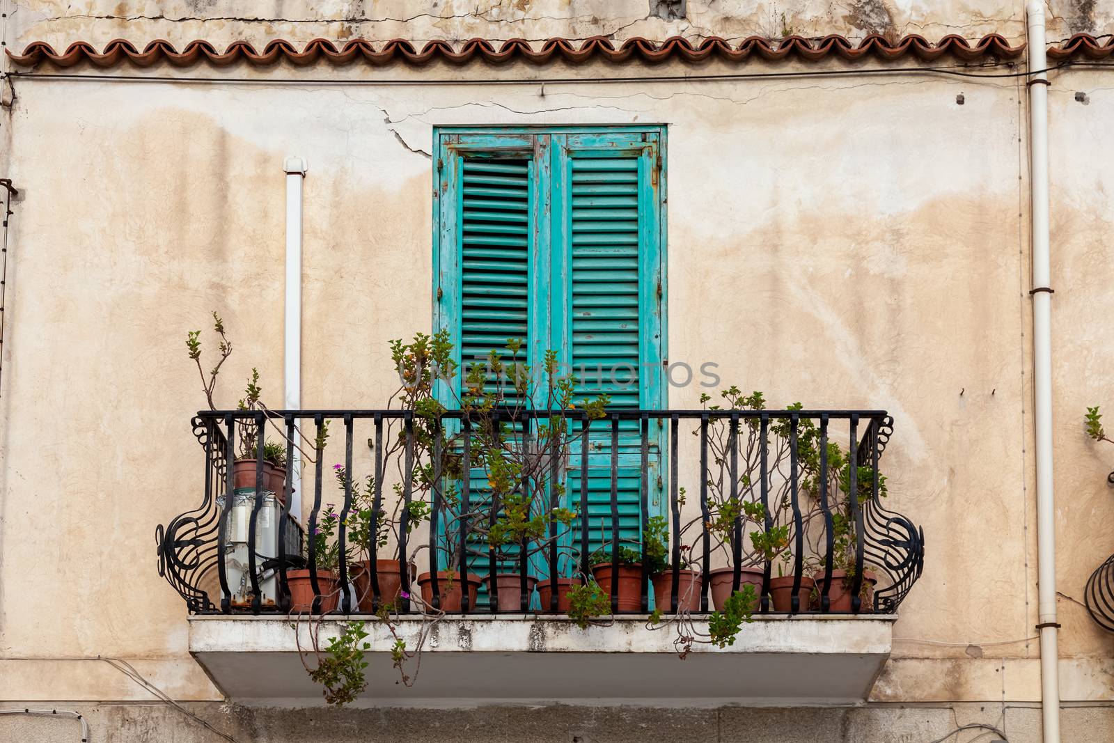 An image of a balcony at sicily italy