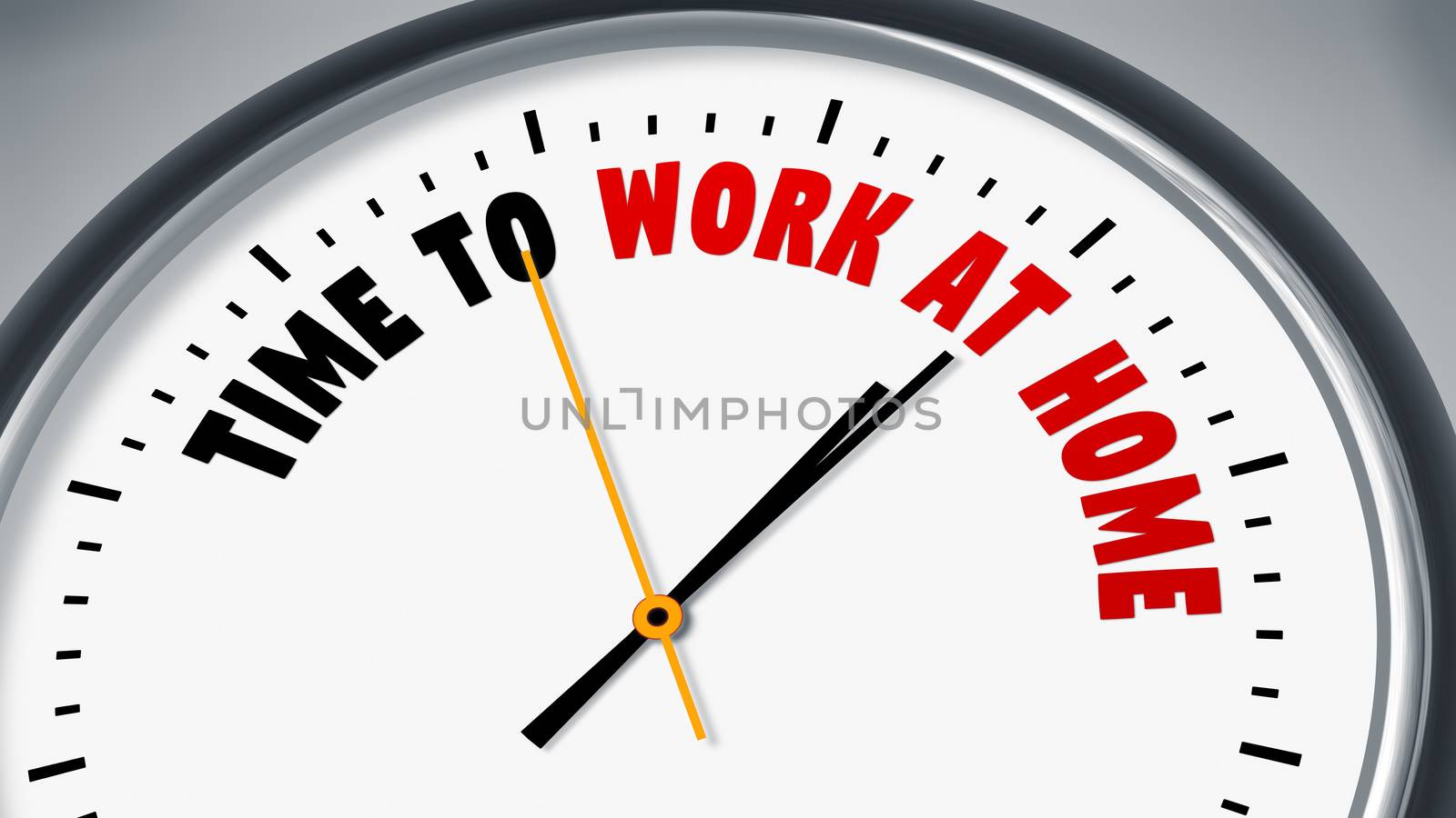 clock with text time to work at home by magann