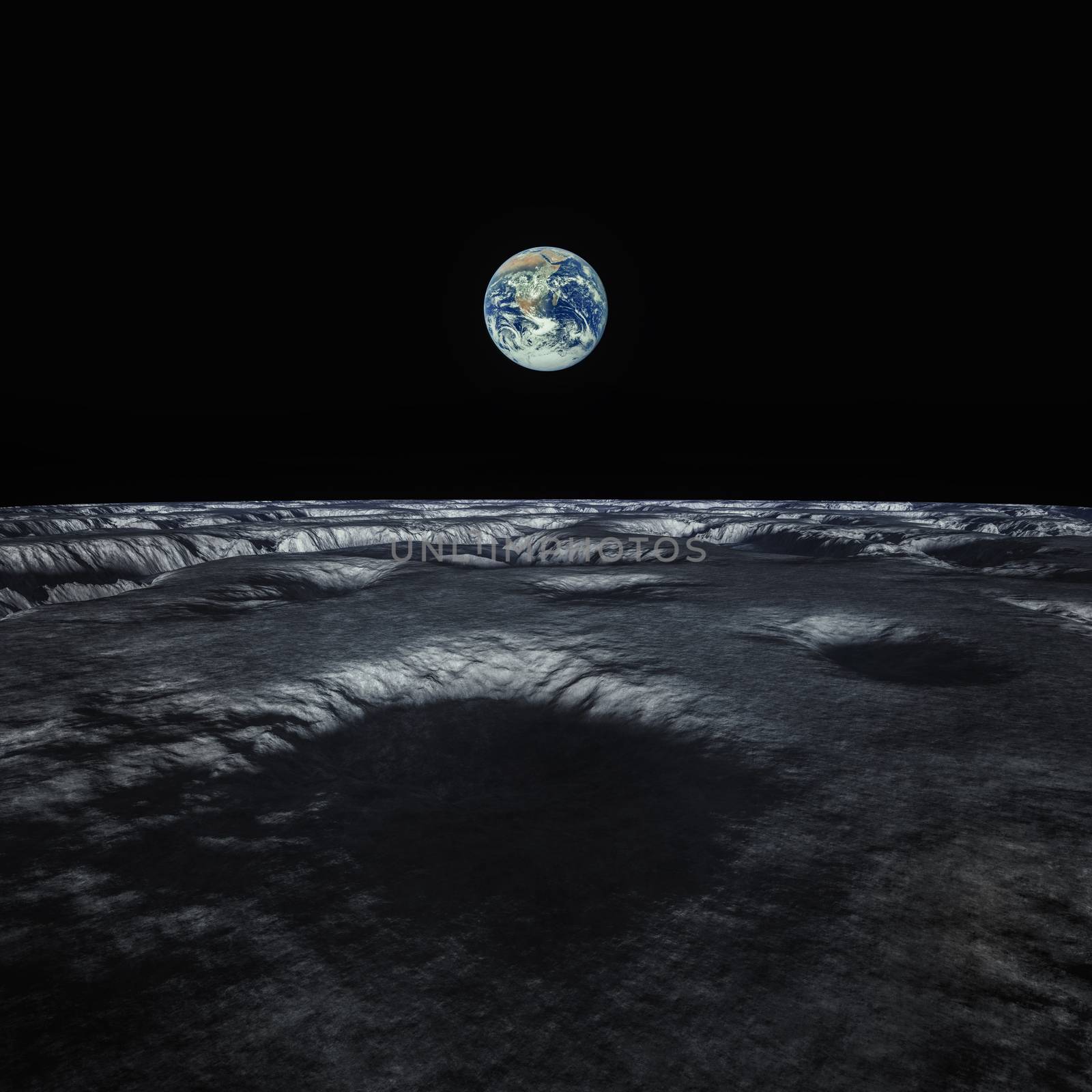 view to our planet earth from moon by magann