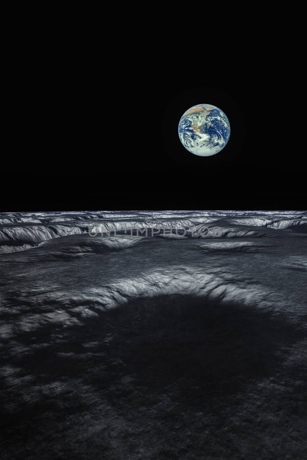 view to our planet earth from moon by magann