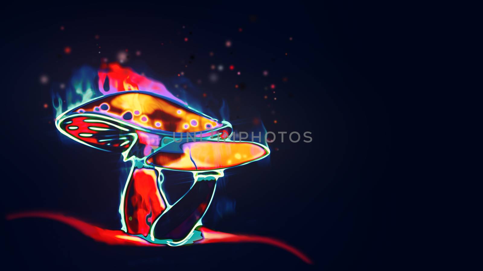 magic mushroom background by magann