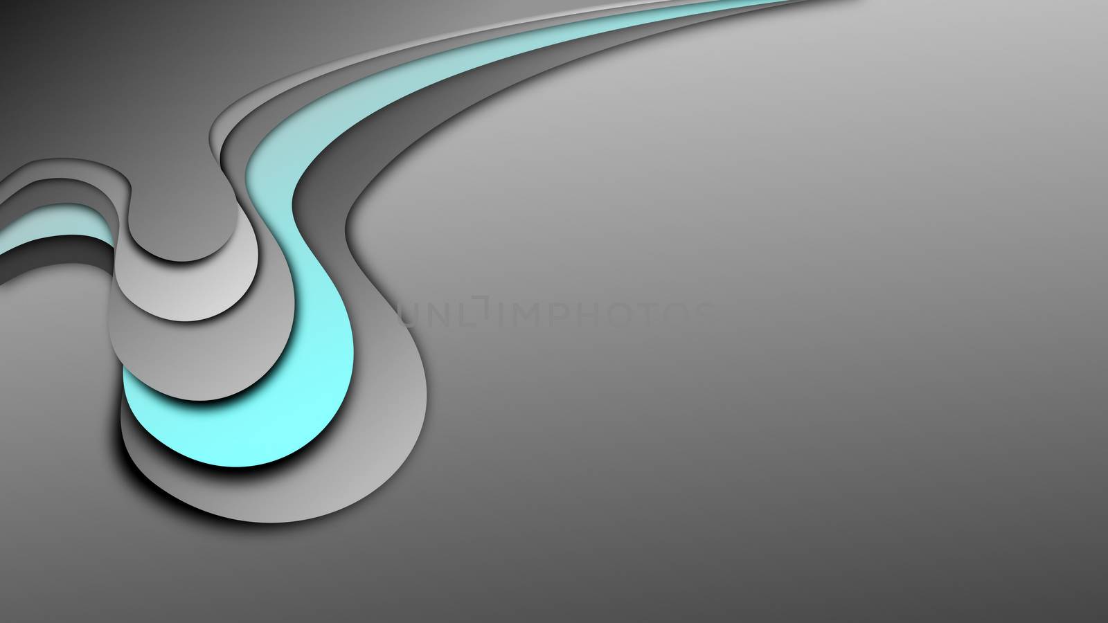 An illustration of a gray layers background with turquoise part