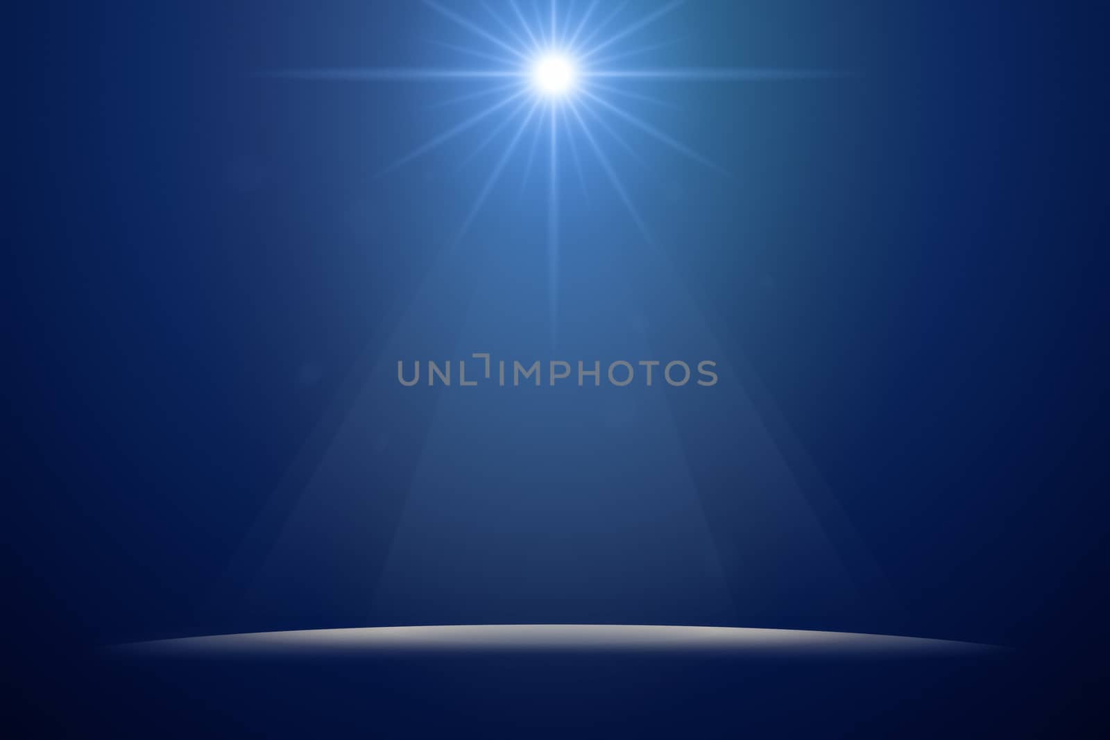 Illustration of a blue stage light beam background