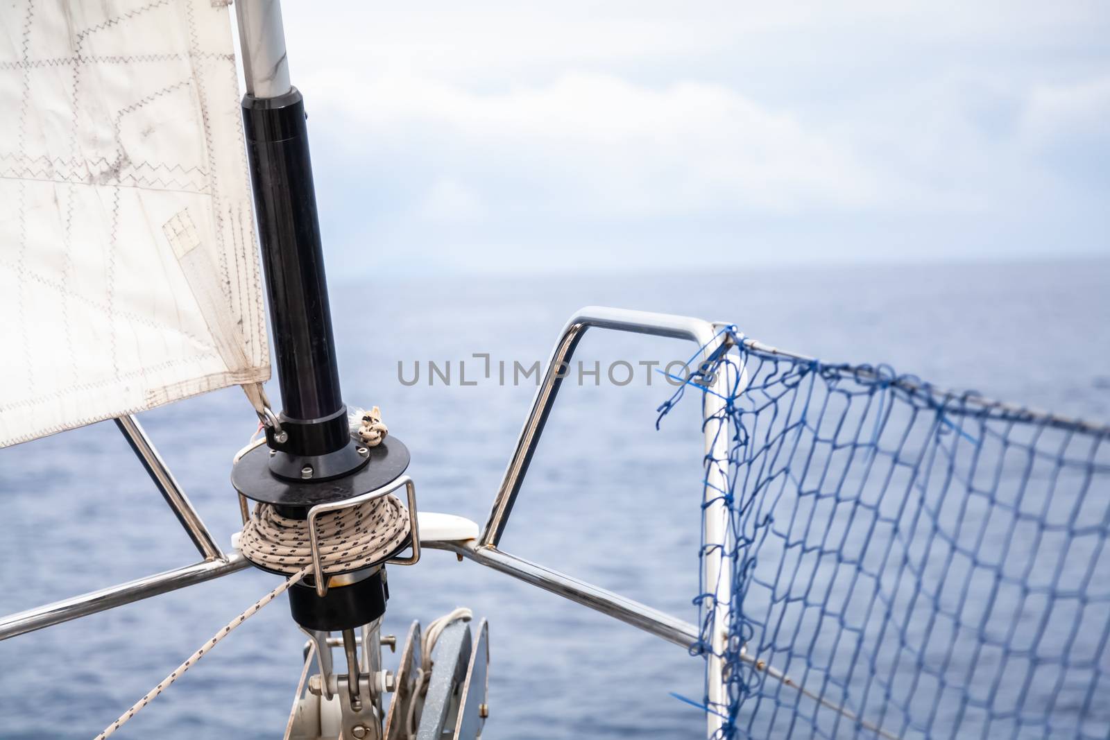 An image of a Sailing boat front background