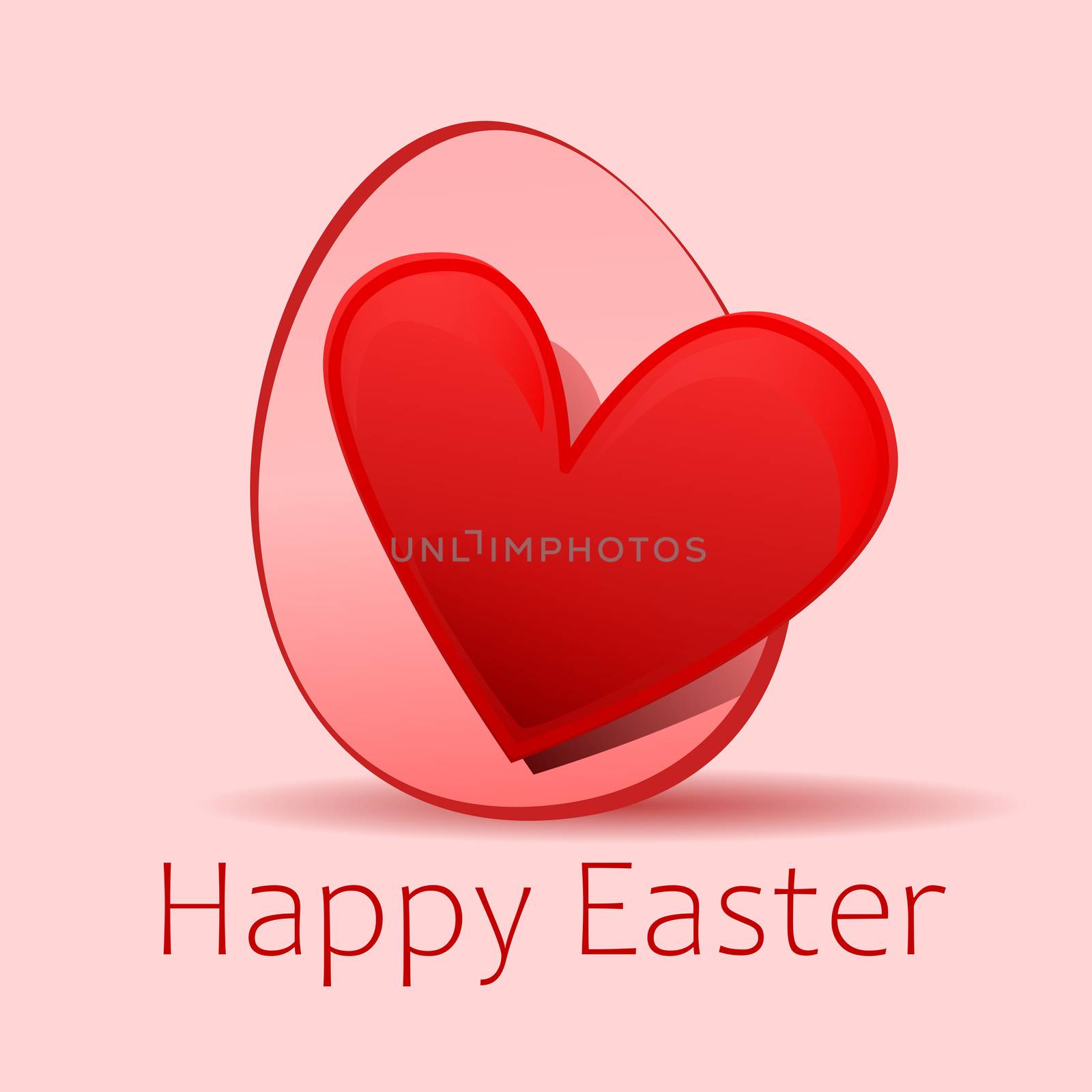 red heart happy easter egg by magann