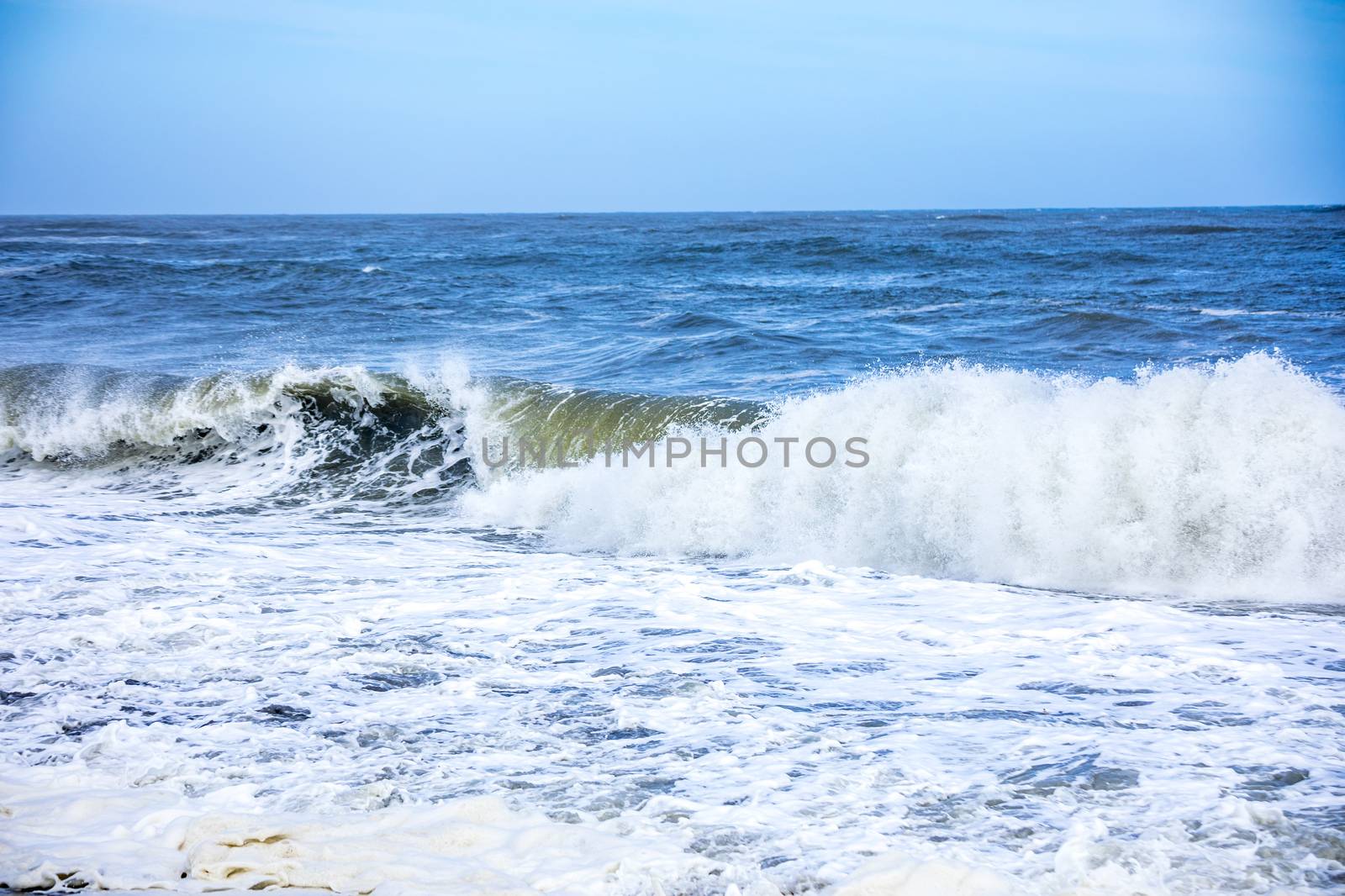 An image of a stormy ocean scenery background