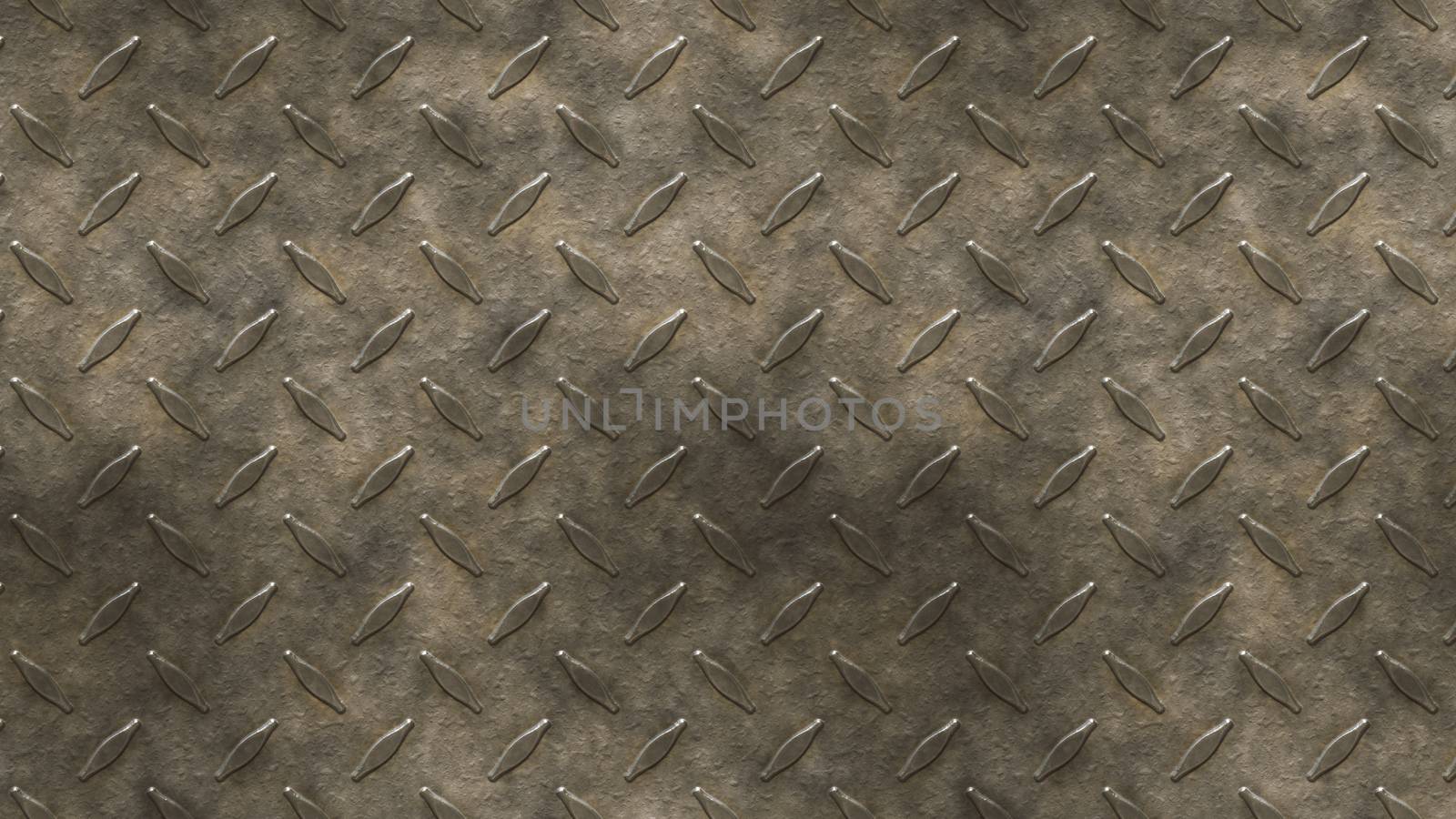 Illustration of a rusty diamond metal plate texture