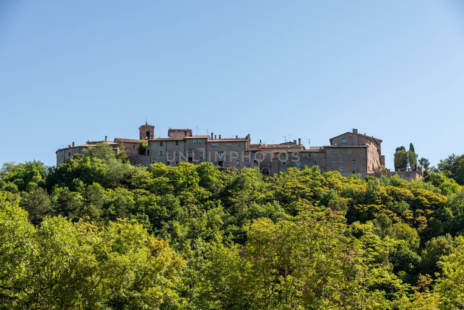 ancient village of Macerino on a hill in the province of terni