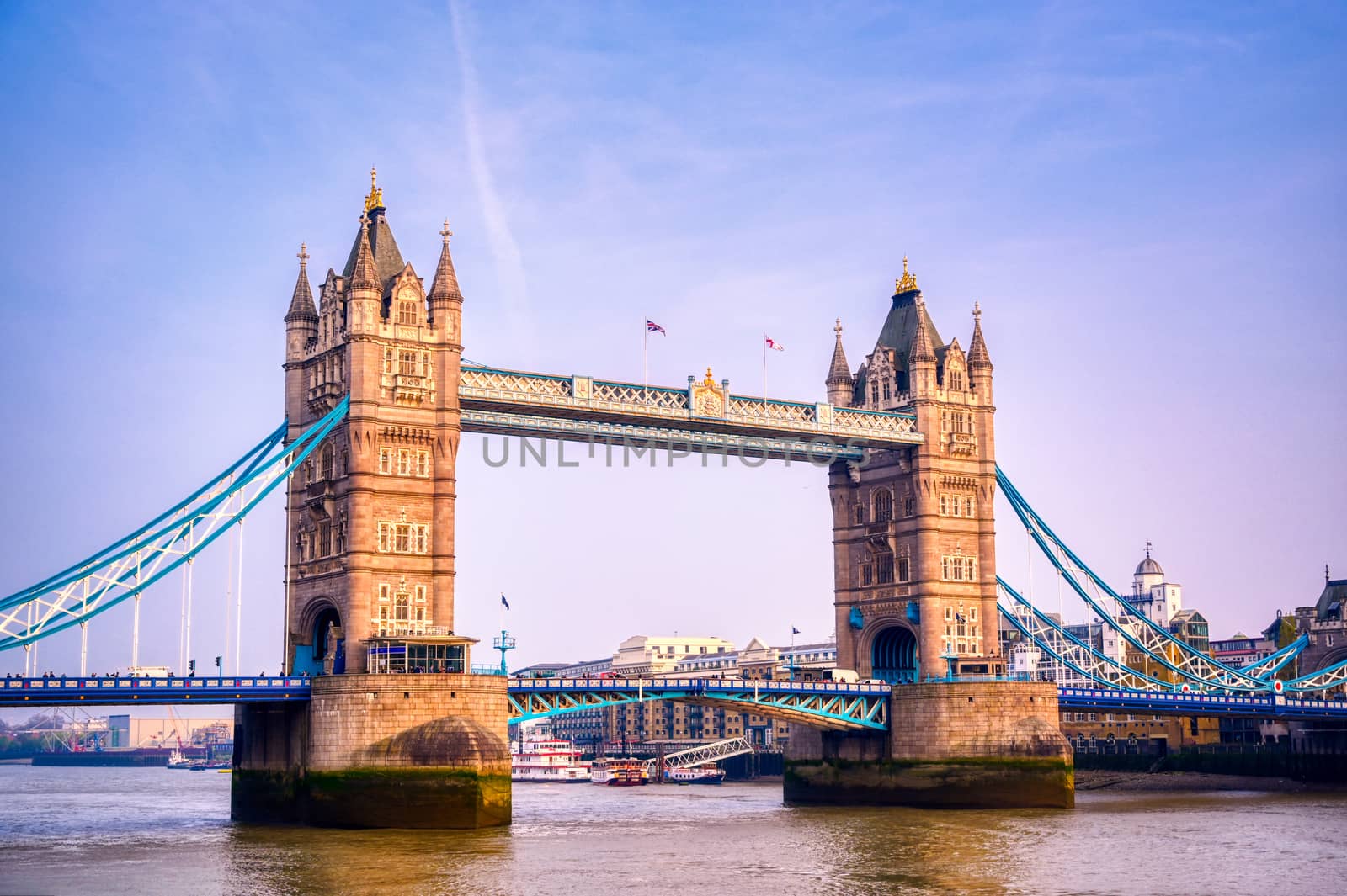 Tower Bridge across the River Thames in London, UK by jbyard22