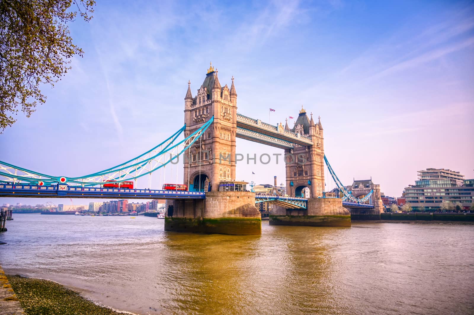 Tower Bridge across the River Thames in London, UK by jbyard22