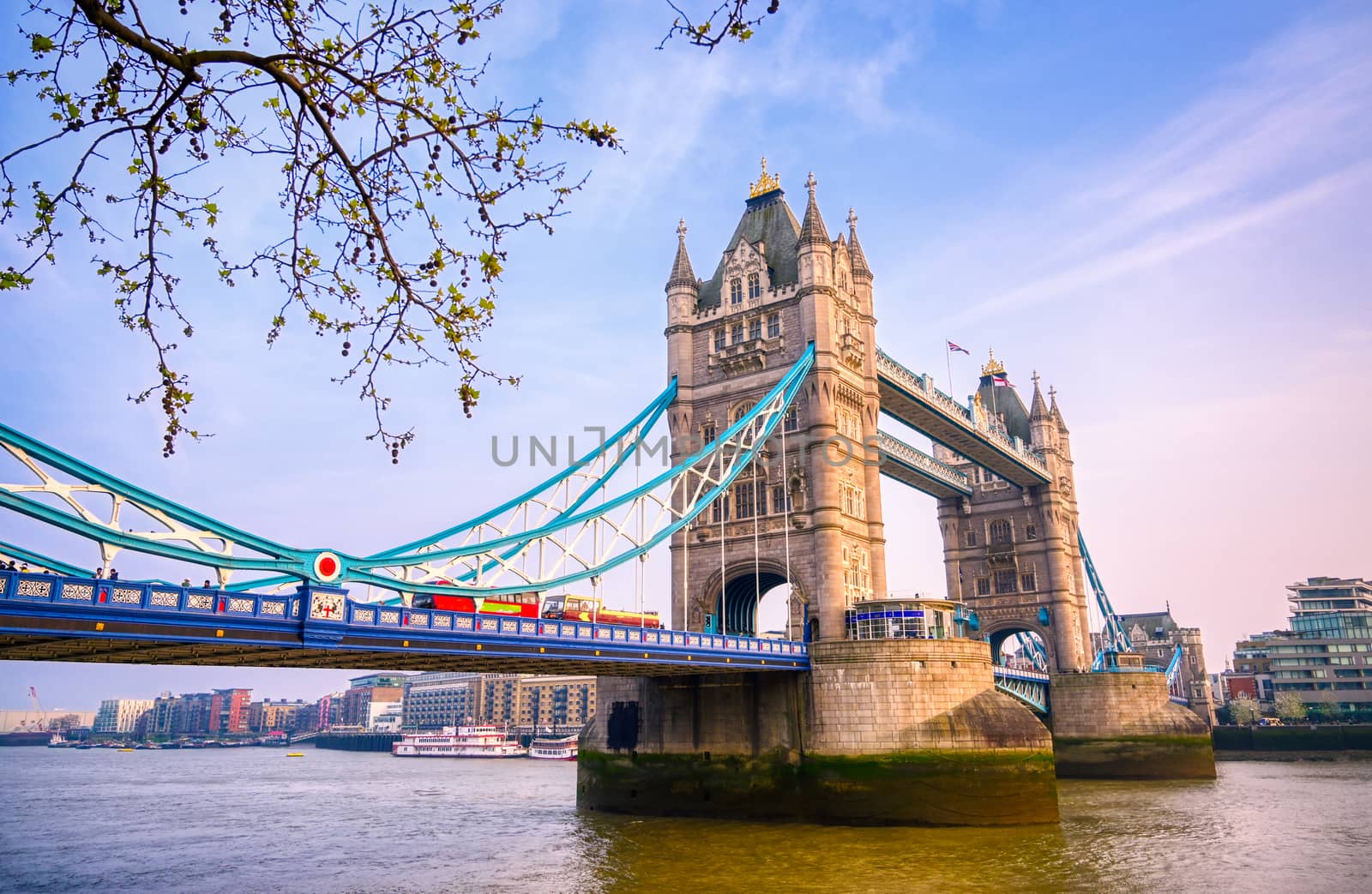 Tower Bridge across the River Thames in London, UK by jbyard22