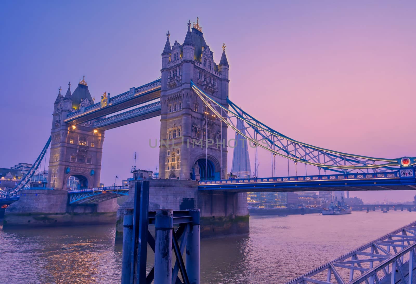 Tower Bridge across the River Thames in London, UK by jbyard22