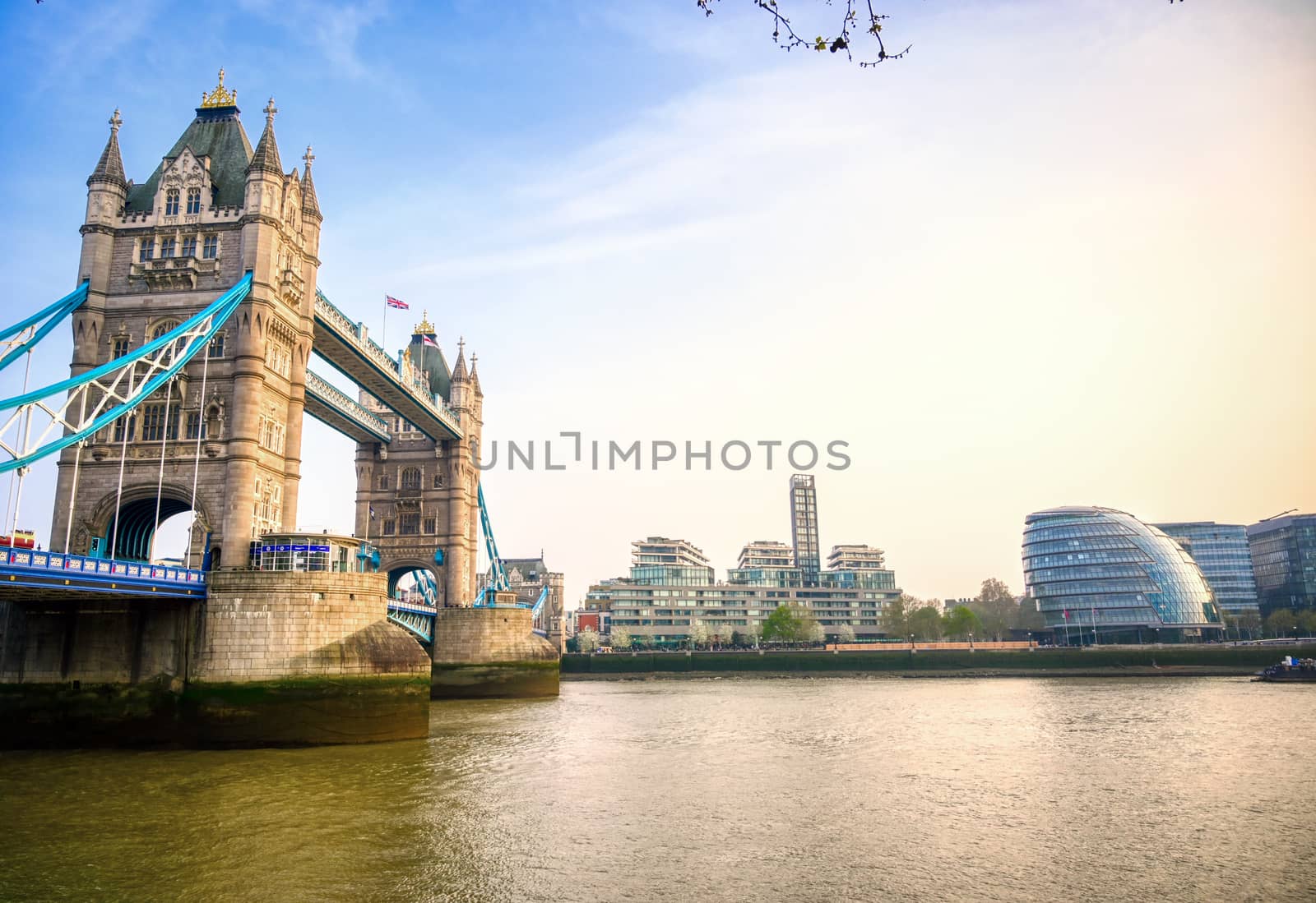 Tower Bridge across the River Thames in London, UK by jbyard22