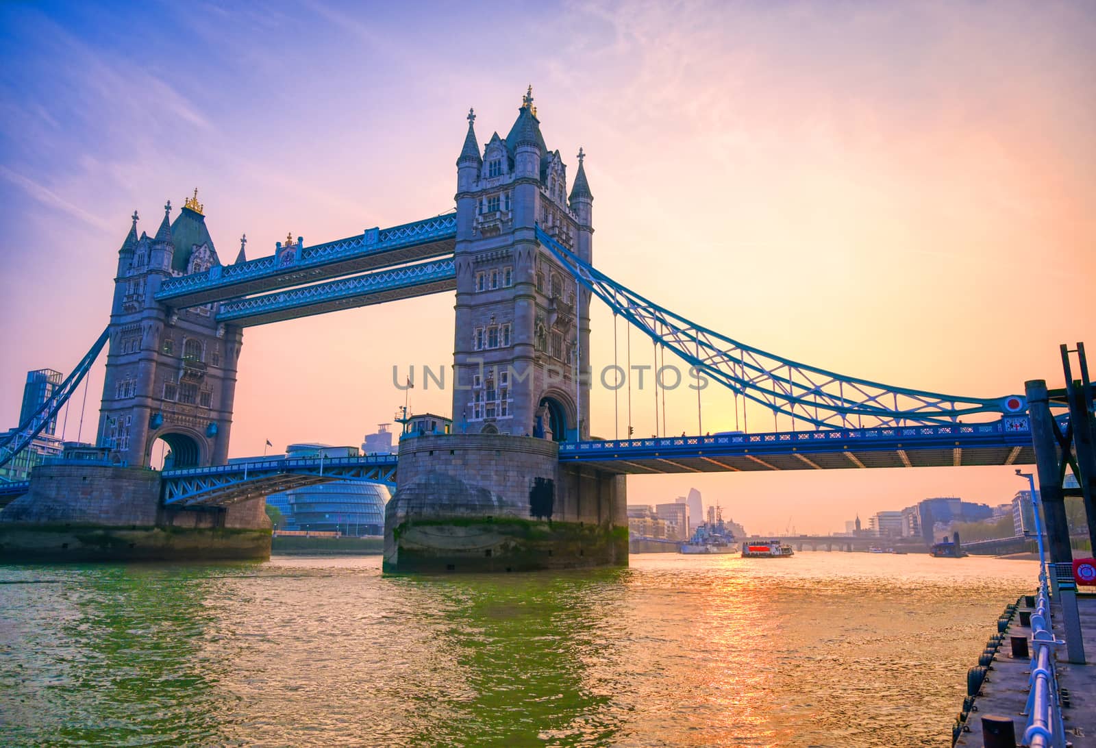 Tower Bridge across the River Thames in London, UK by jbyard22