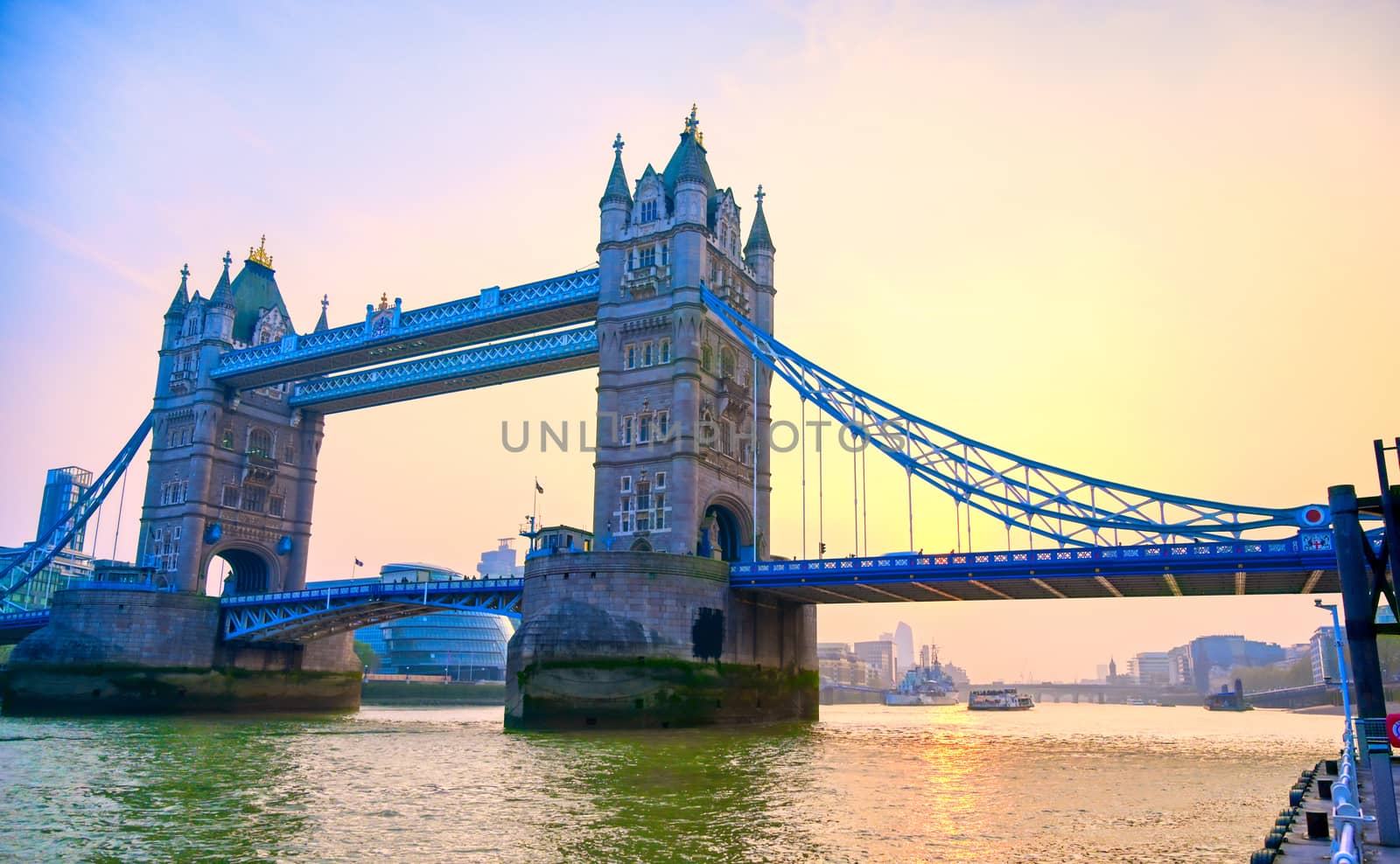 Tower Bridge across the River Thames in London, UK by jbyard22