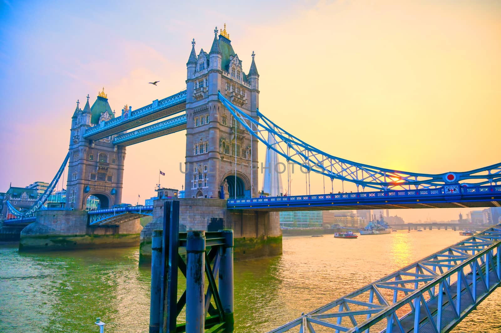 Tower Bridge across the River Thames in London, UK by jbyard22