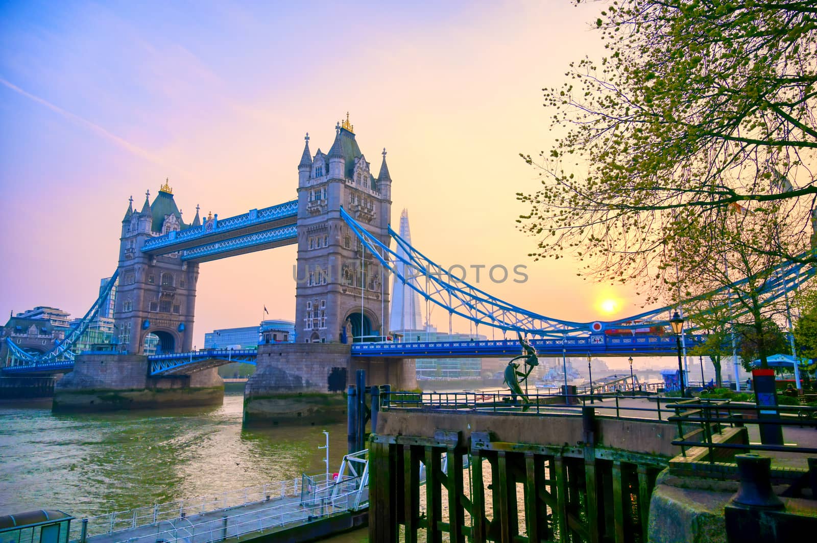 Tower Bridge across the River Thames in London, UK by jbyard22