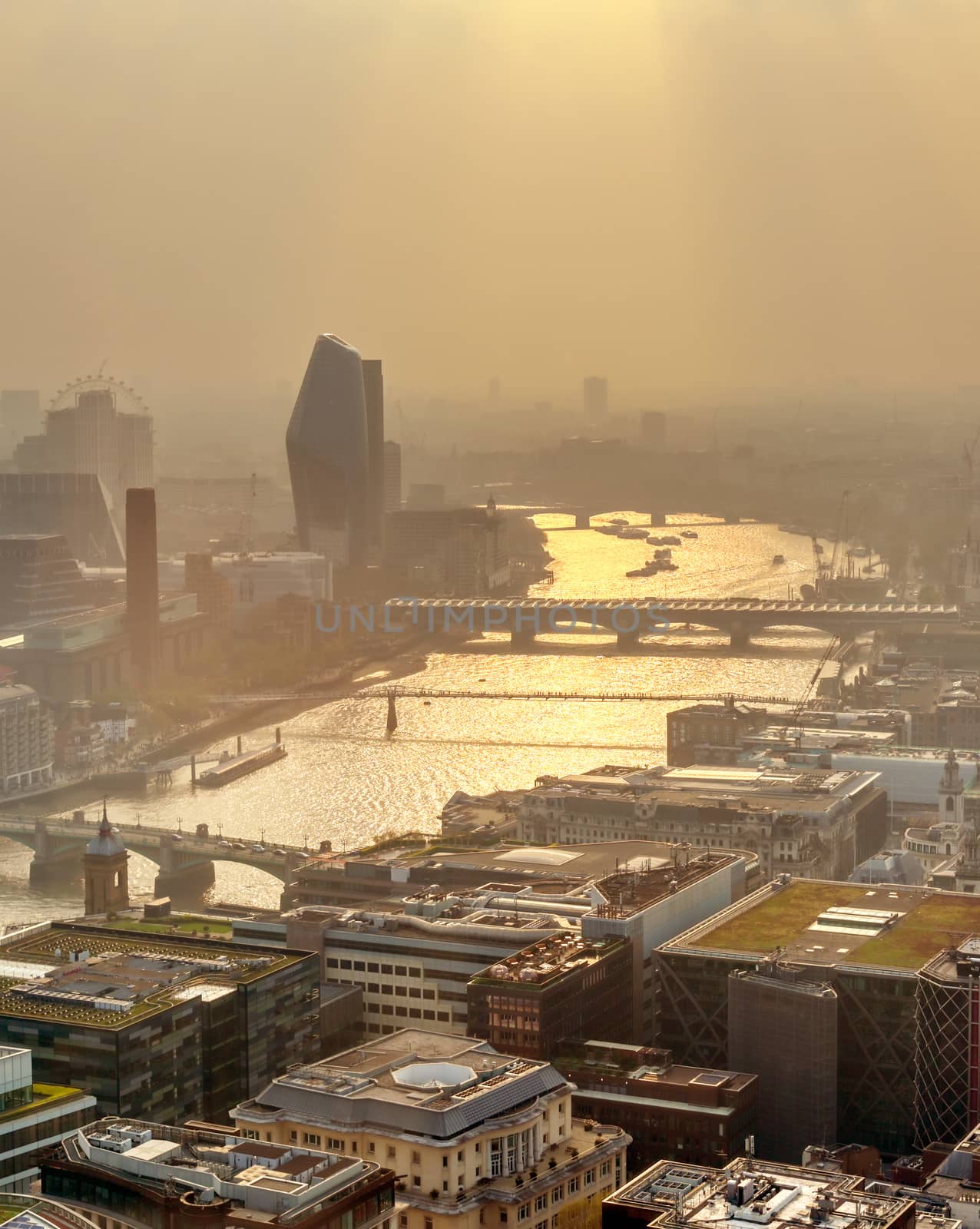 London skyline across the River Thames by jbyard22