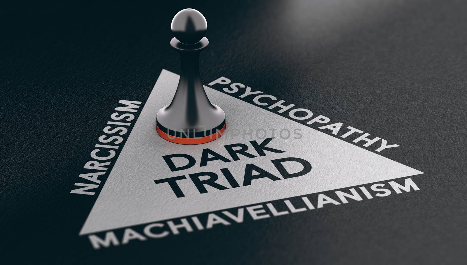 Psychology concept. Dark triad, anti-social personality traits. by Olivier-Le-Moal