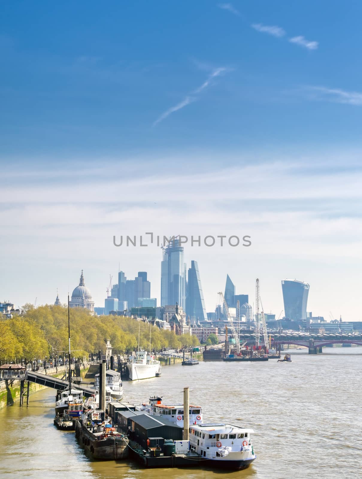 A view along the River Thames in London, UK by jbyard22