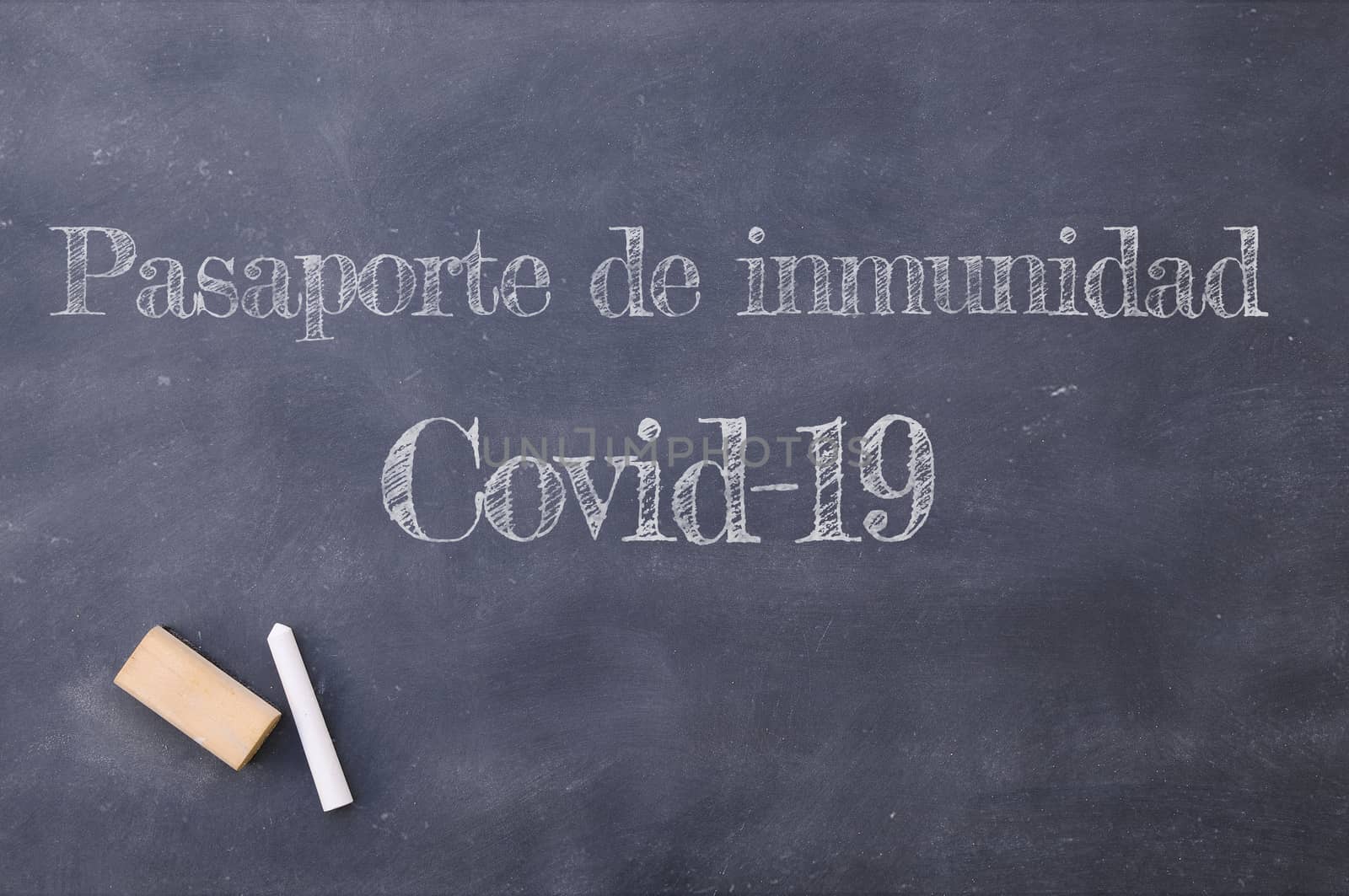 Covid-19 immunity passport written in Spanish. by CreativePhotoSpain