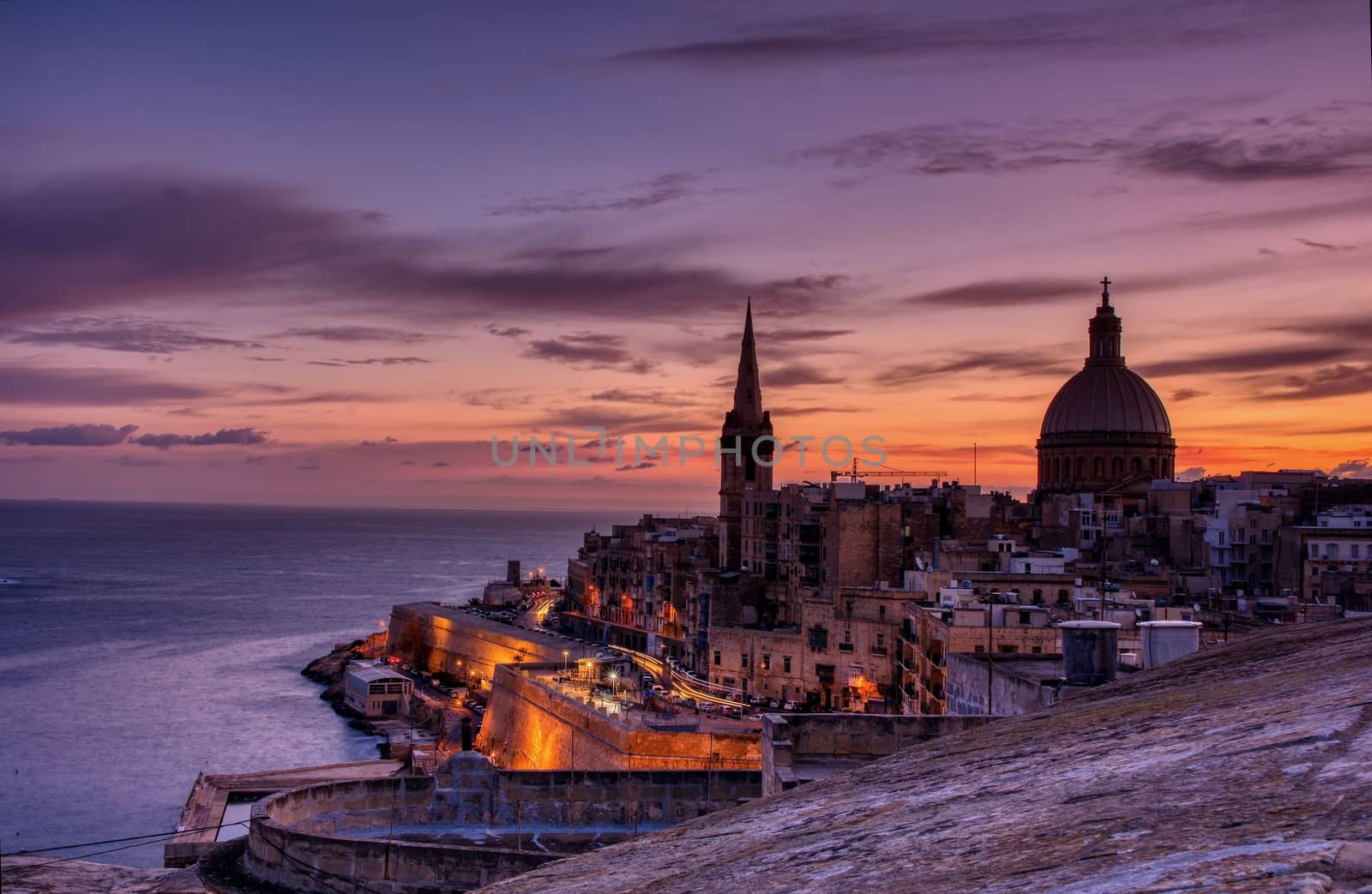 Carmelite church Our Lady of Mount Carmel in Valletta, Malta. by CreativePhotoSpain