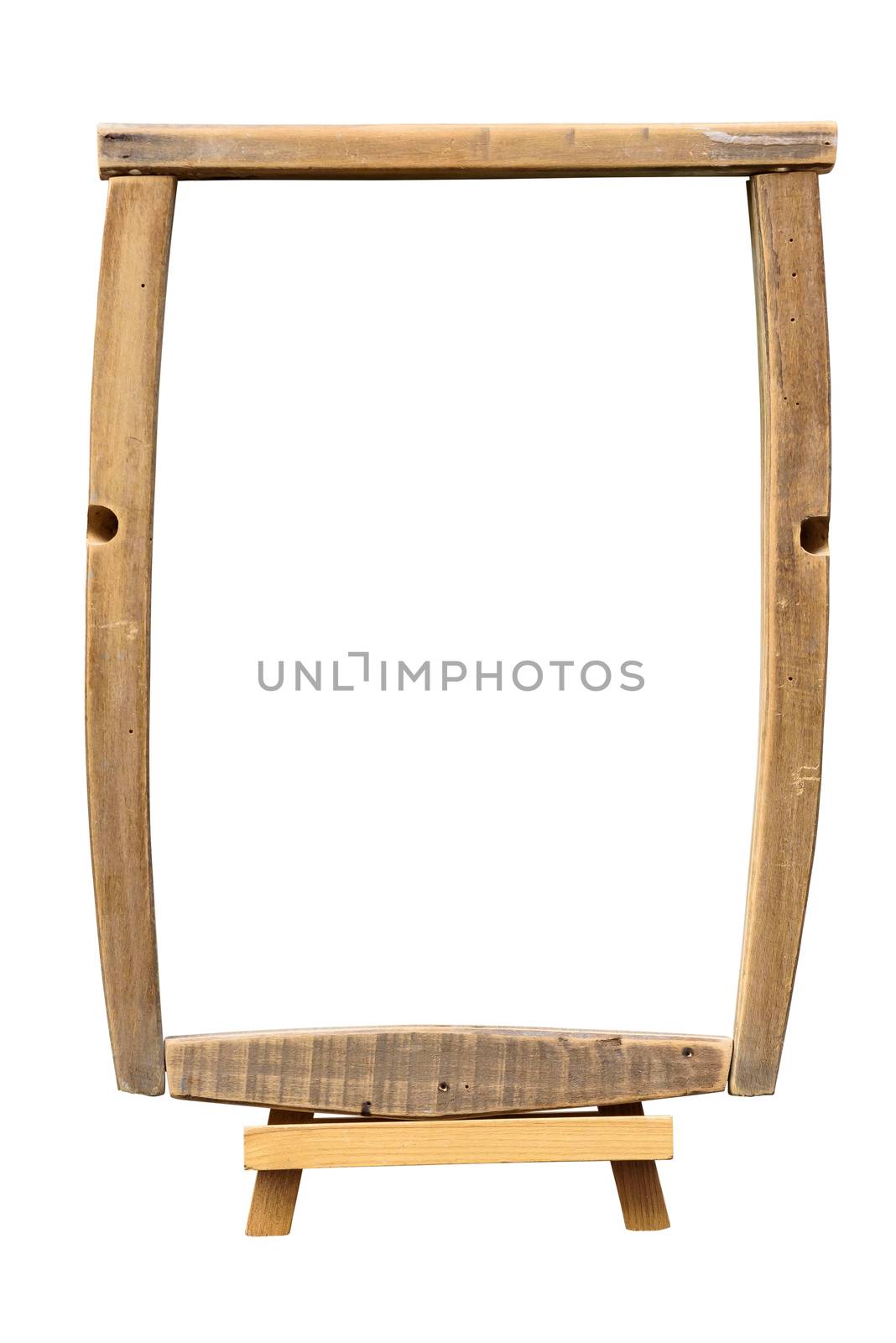 Wooden picture frame on the easel by mkos83