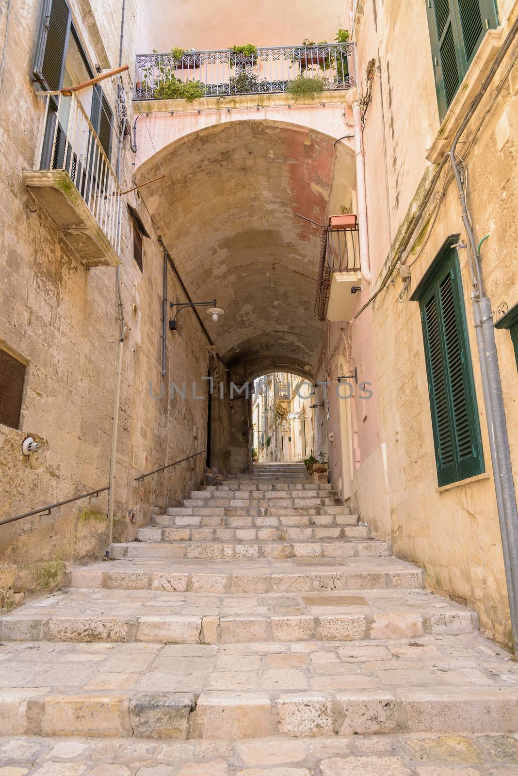Narrow streetin the Sassi of Matera by mkos83