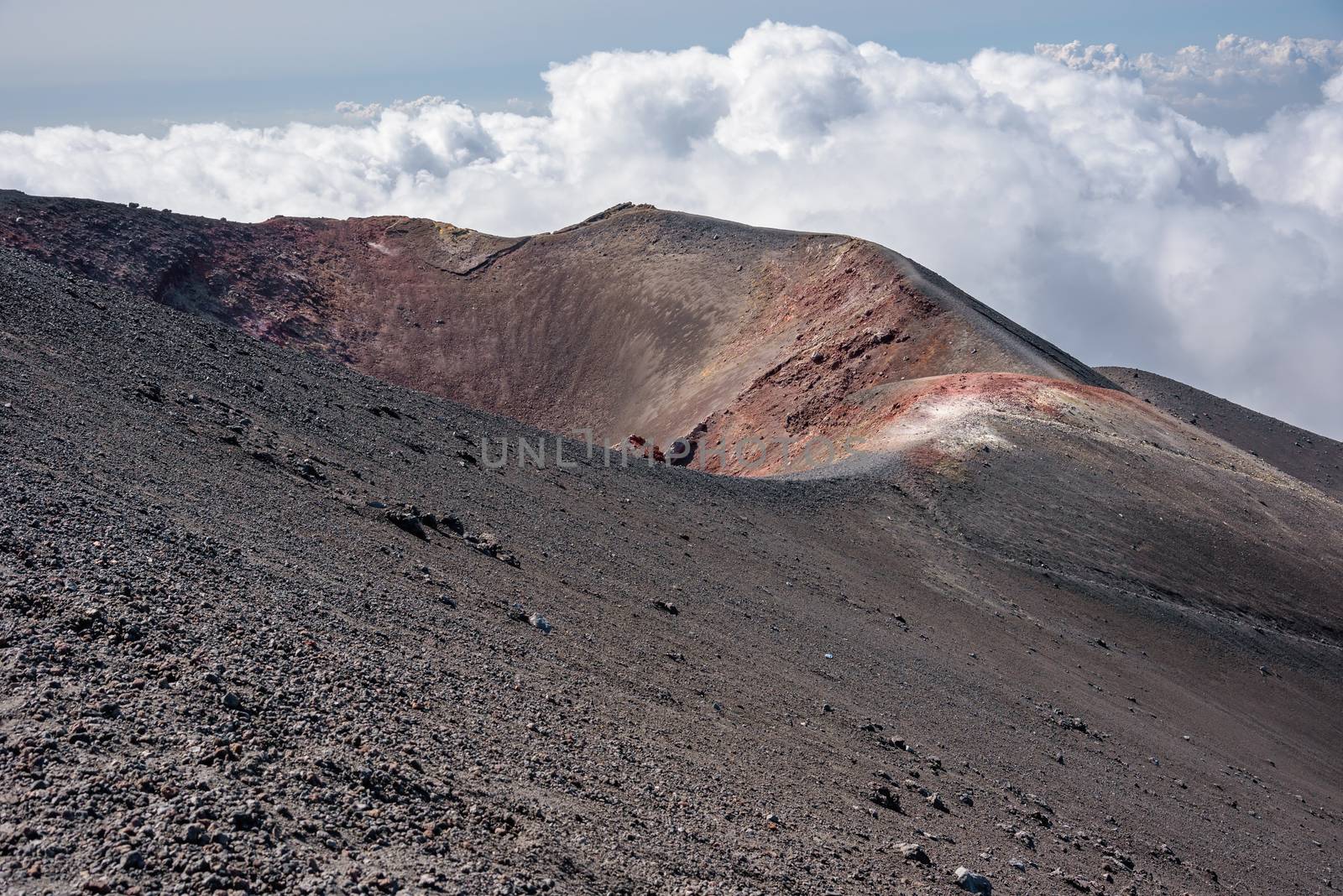 Lunar landscape of the Mount Etna, Sicily, Italy