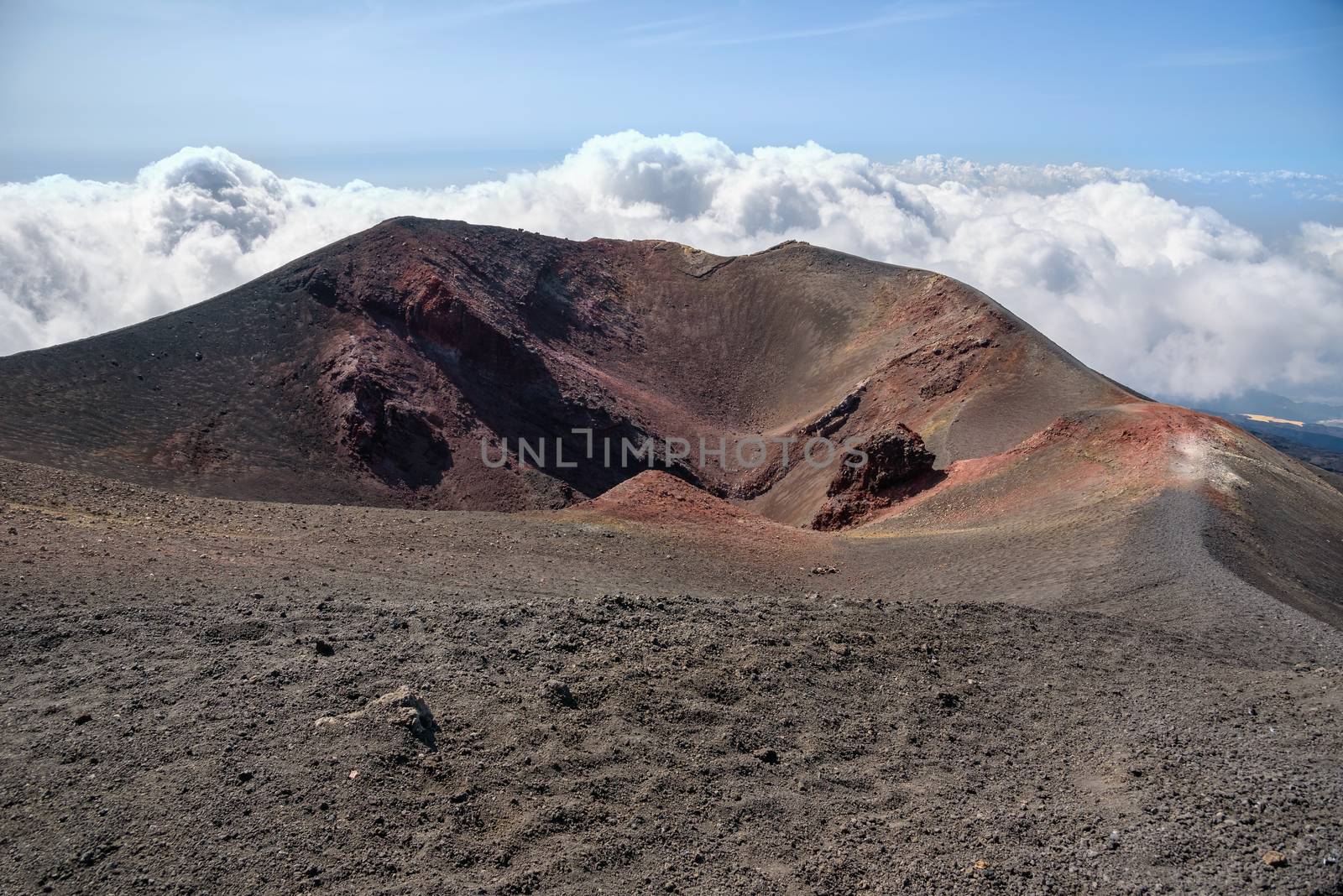 Lunar landscape of the Mount Etna, Sicily, Italy