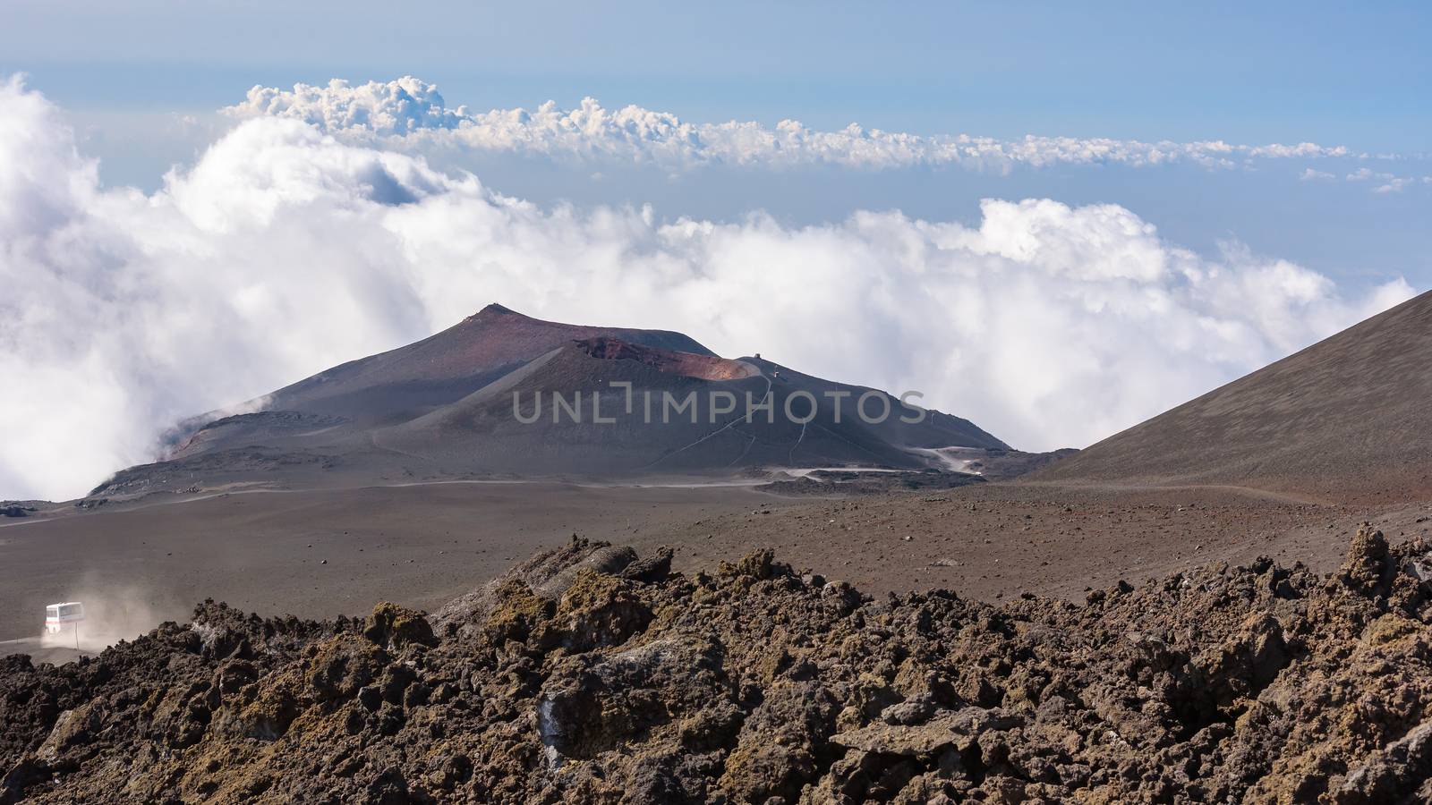 Lunar landscape of the Mount Etna, Sicily, Italy