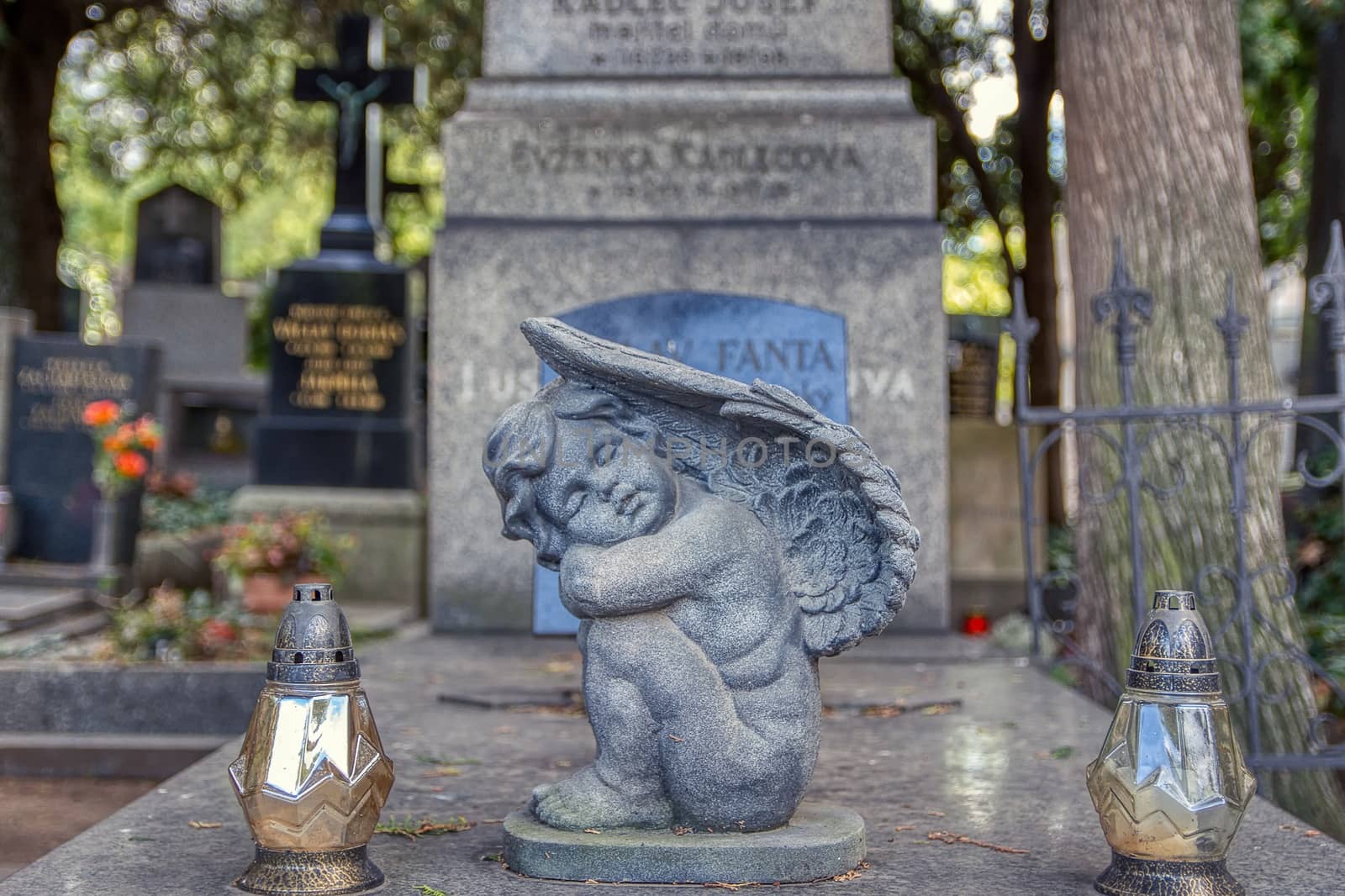 Mausoleum at Vysehrad Cemetery Prague. by CreativePhotoSpain